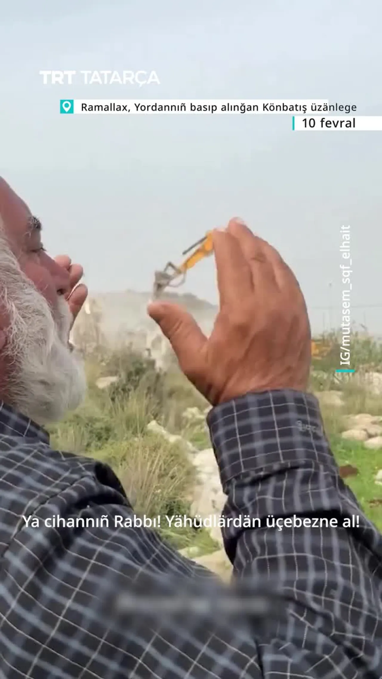 Fälästinle ir-at, İzrail köçläre öyen cimergändä, Allahqa yalwara