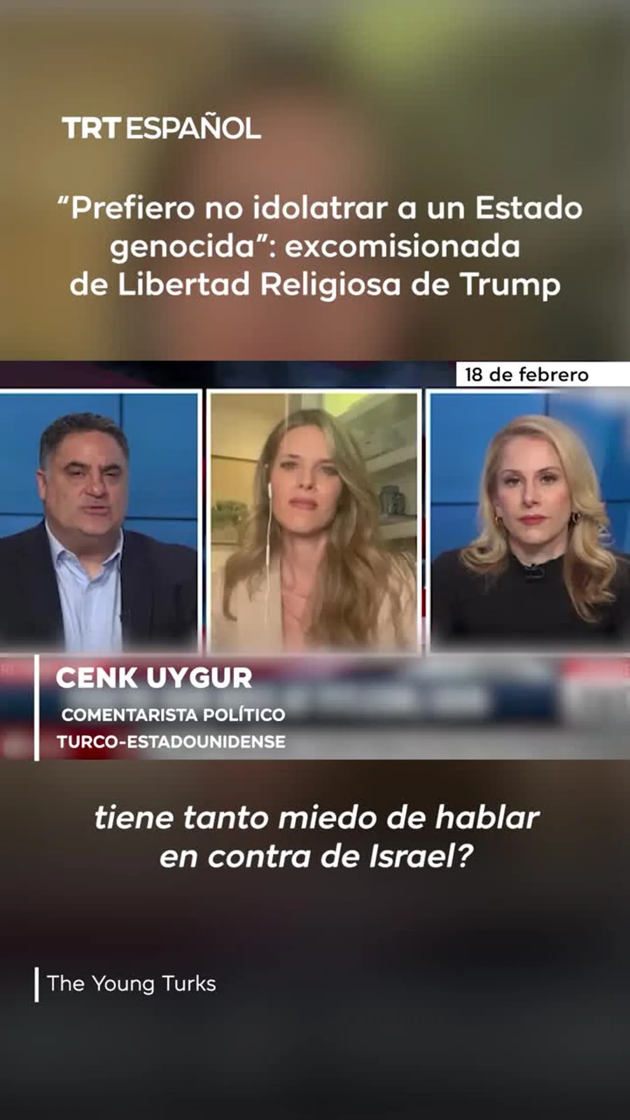 “Prefiero no idolatrar a un Estado genocida”