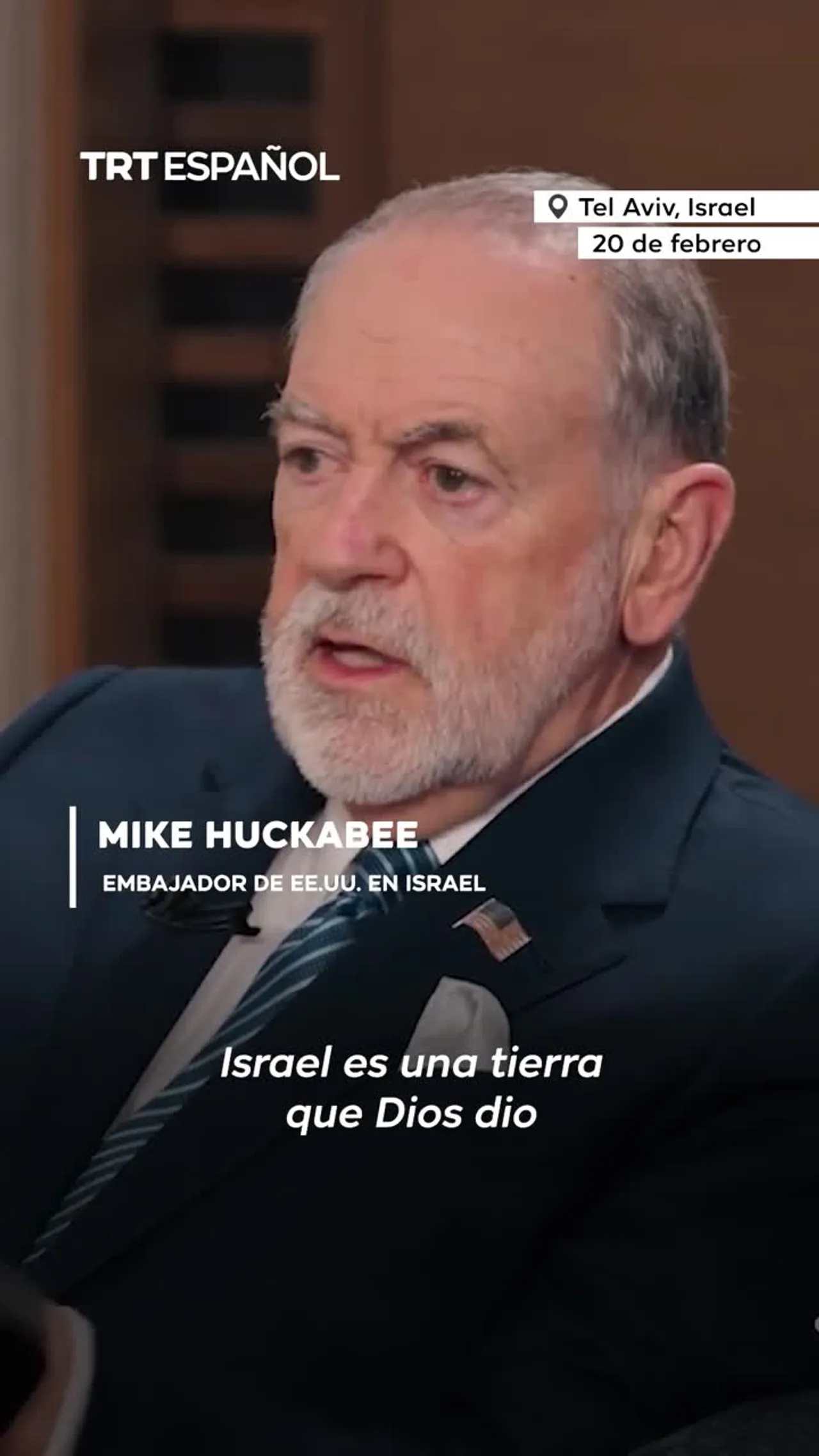 Embajador de EE.UU. defiende expansión territorial de Israel