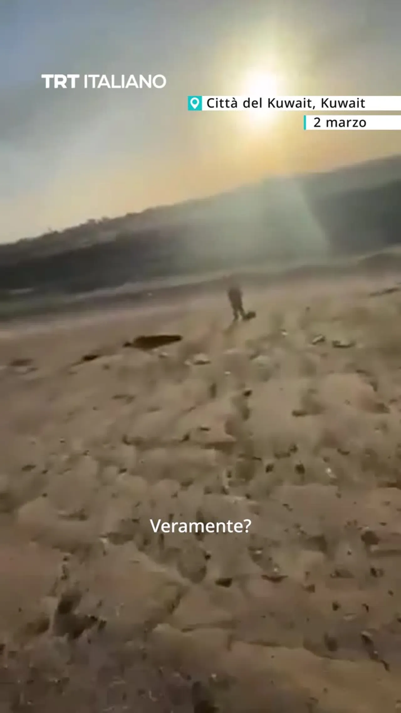 Civili kuwaitiani si avvicinano al pilota dell'F-15 statunitense abbattuto