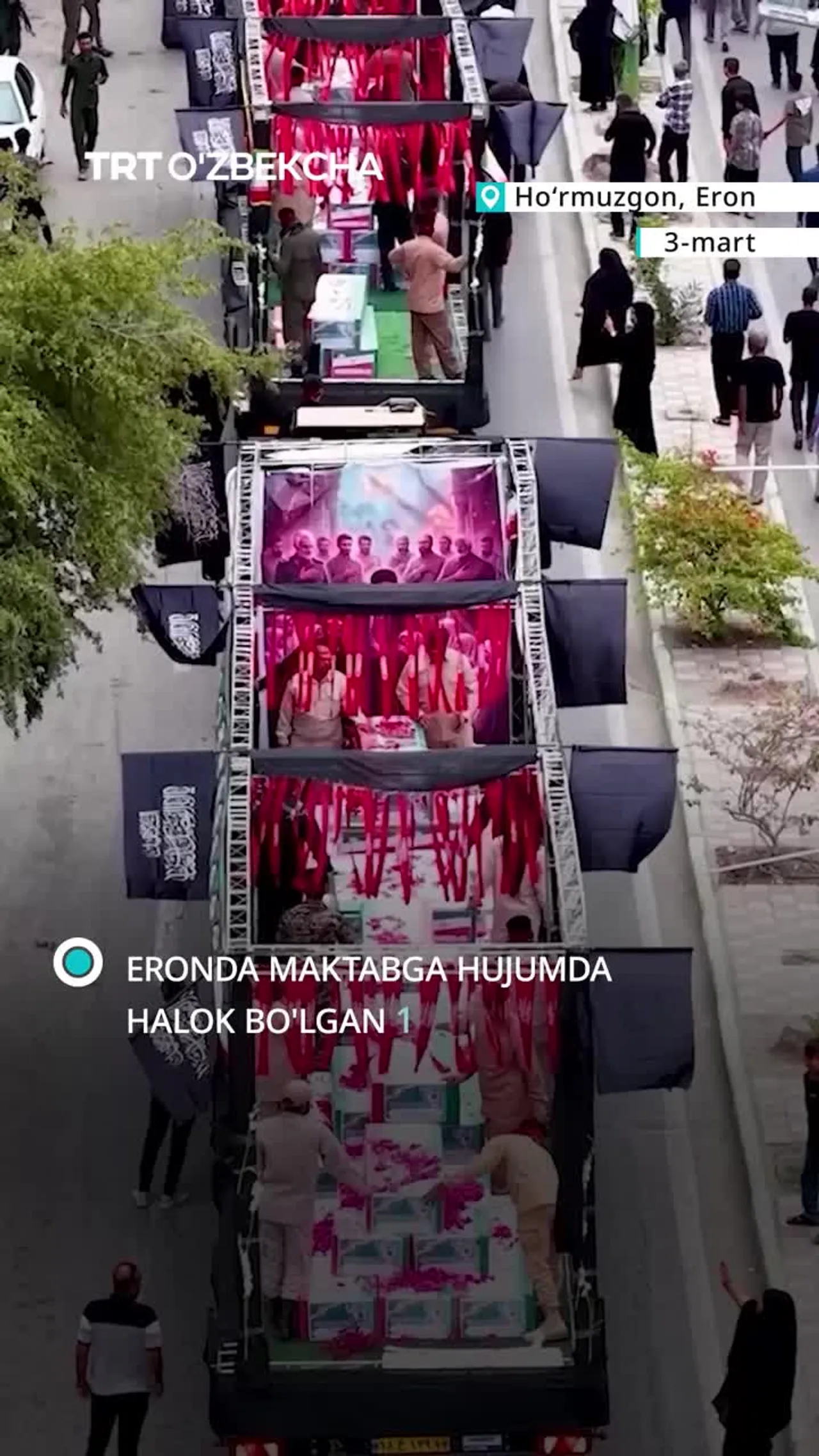 Eronda maktabga hujumda qurbon bo‘lganlar dafn etildi