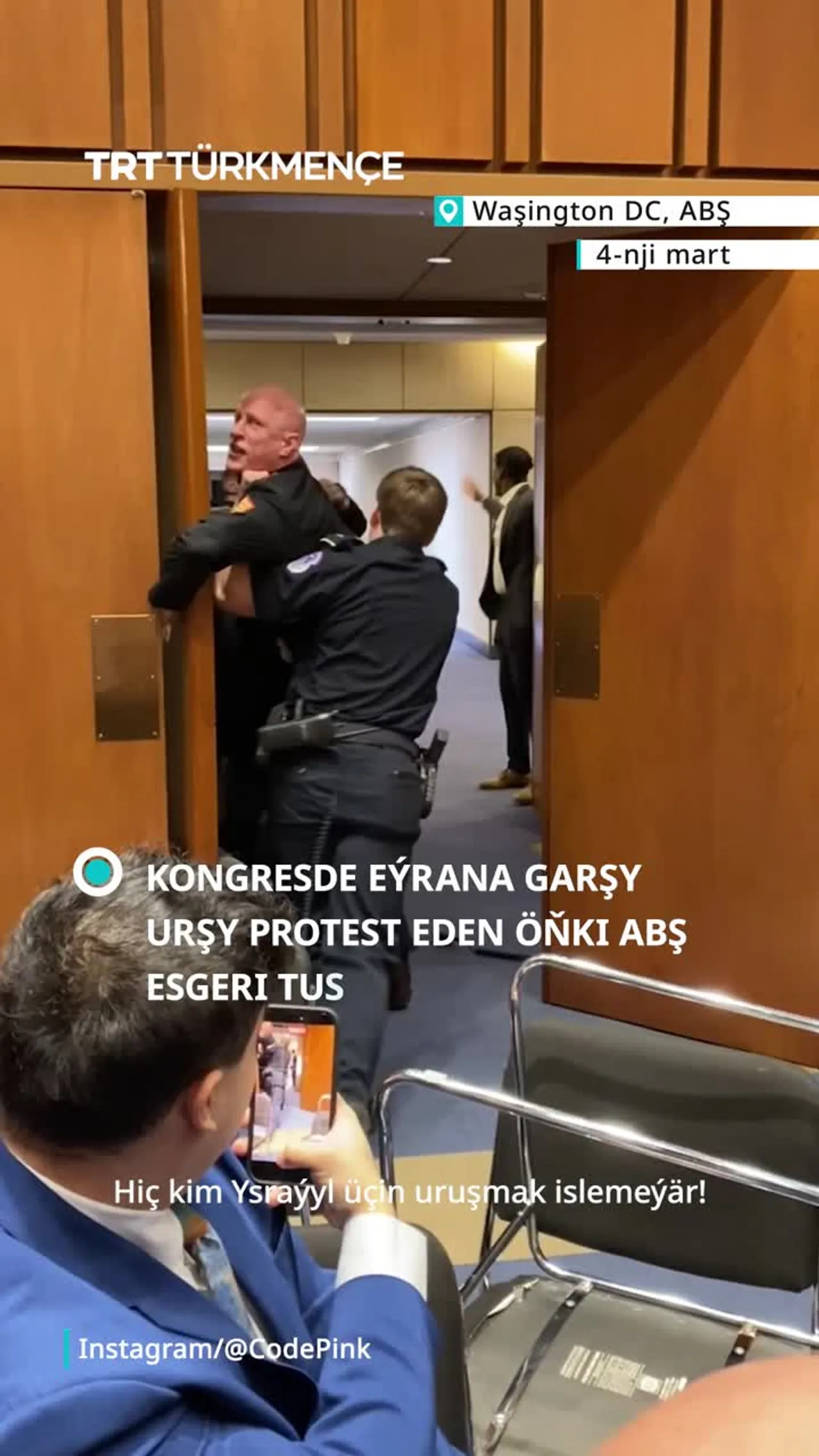 KONGRESDE EÝRANA GARŞY URŞY PROTEST EDEN ÖŇKI ABŞ ESGERI TUSSAG EDILDI