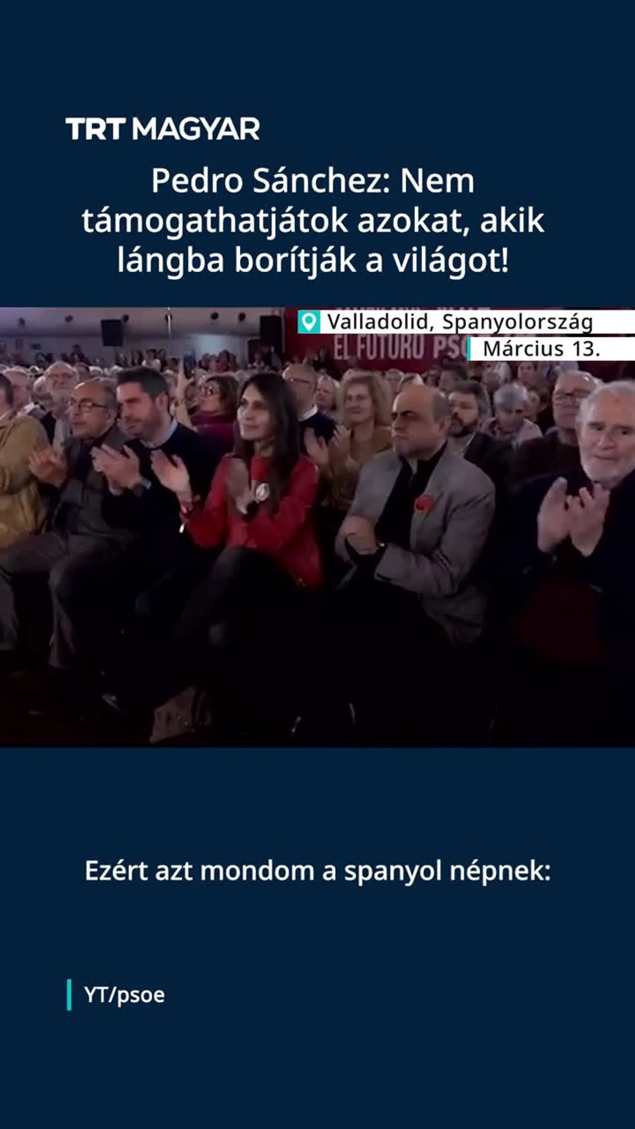 Nem támogathatjátok azokat, akik lángba borítják a világot!