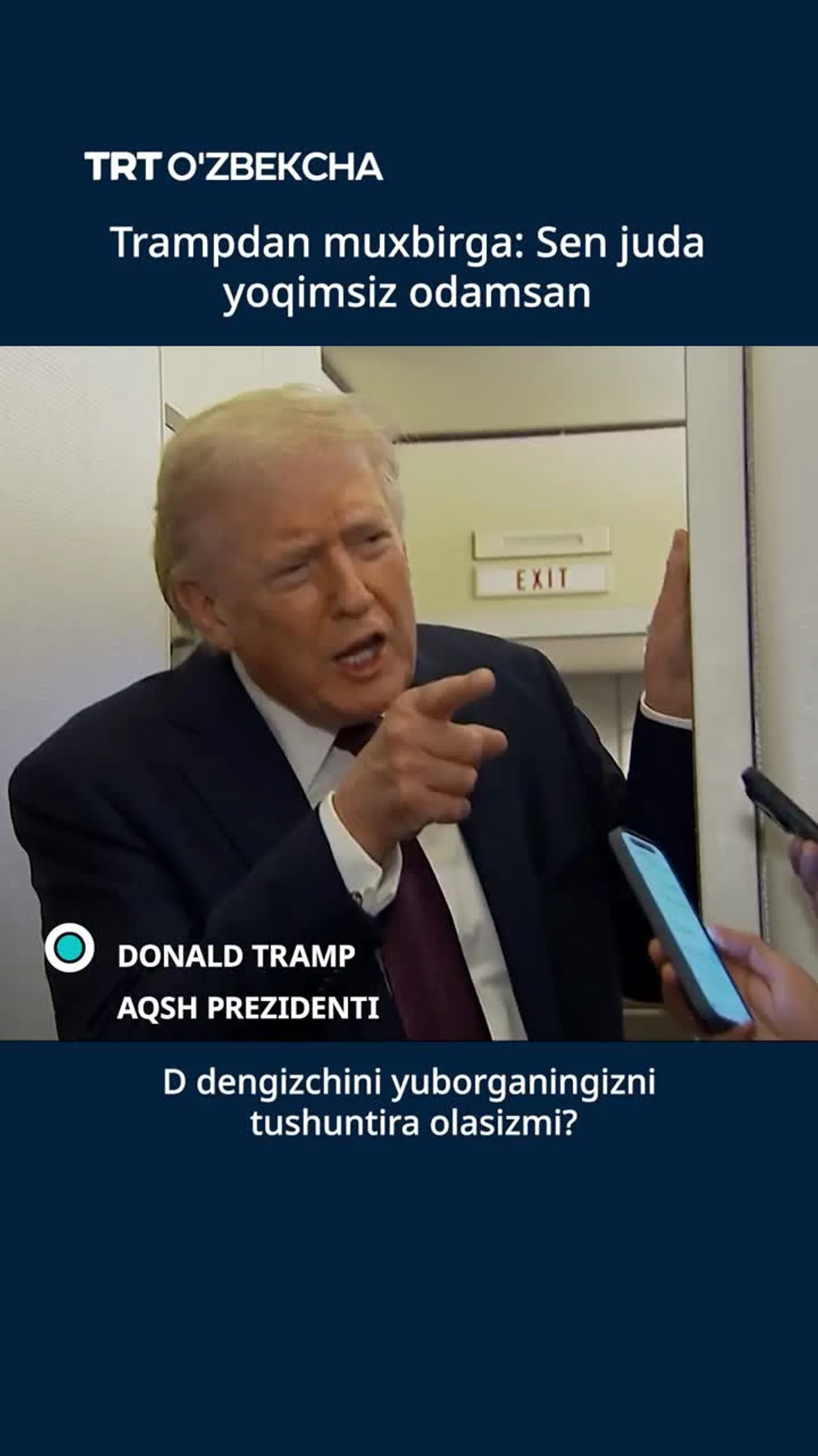 Trampdan muxbirga: Sen juda yoqimsiz odamsan