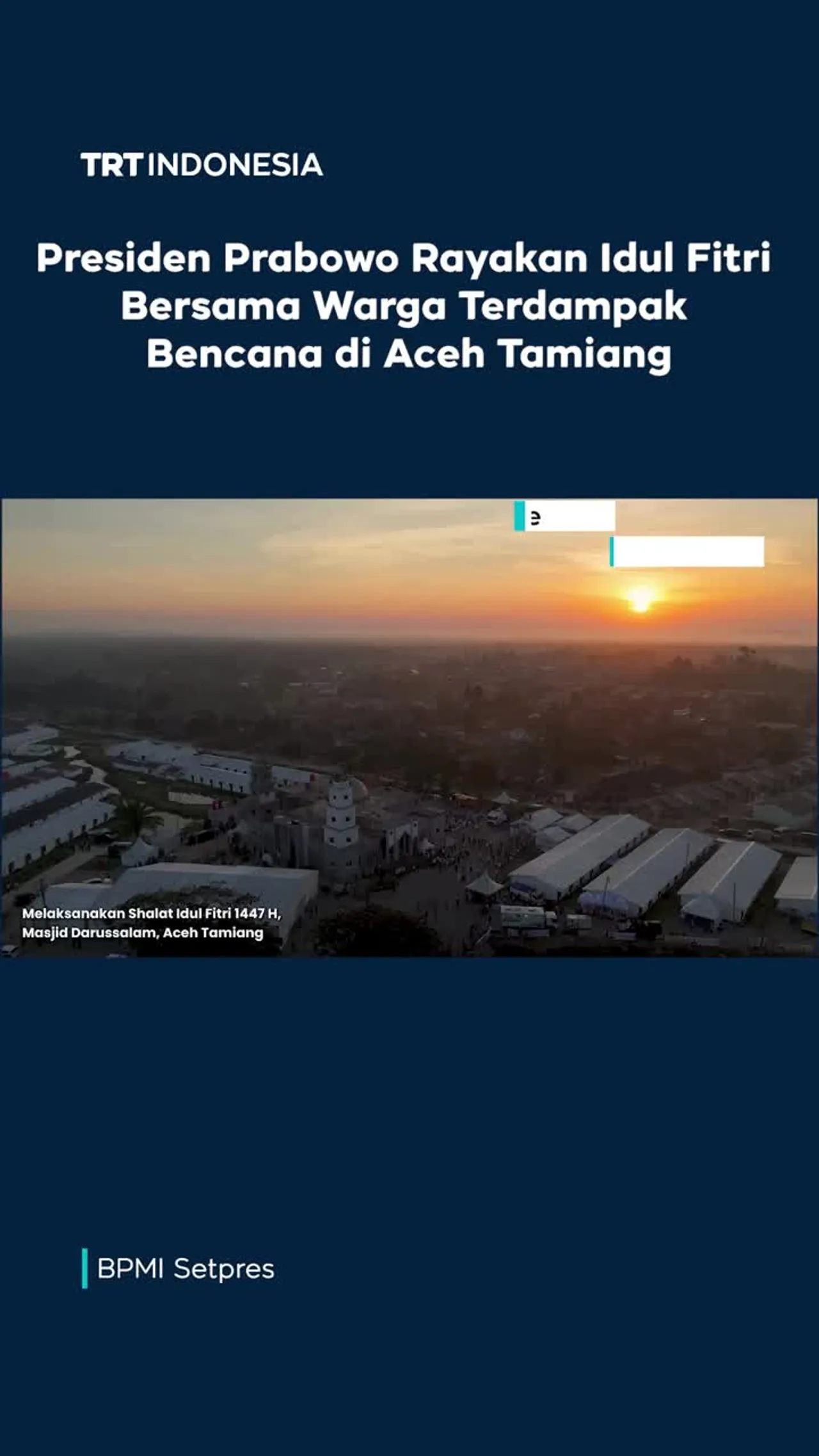 Presiden Prabowo rayakan Idul Fitri bersama warga terdampak bencana di Aceh Tamiang