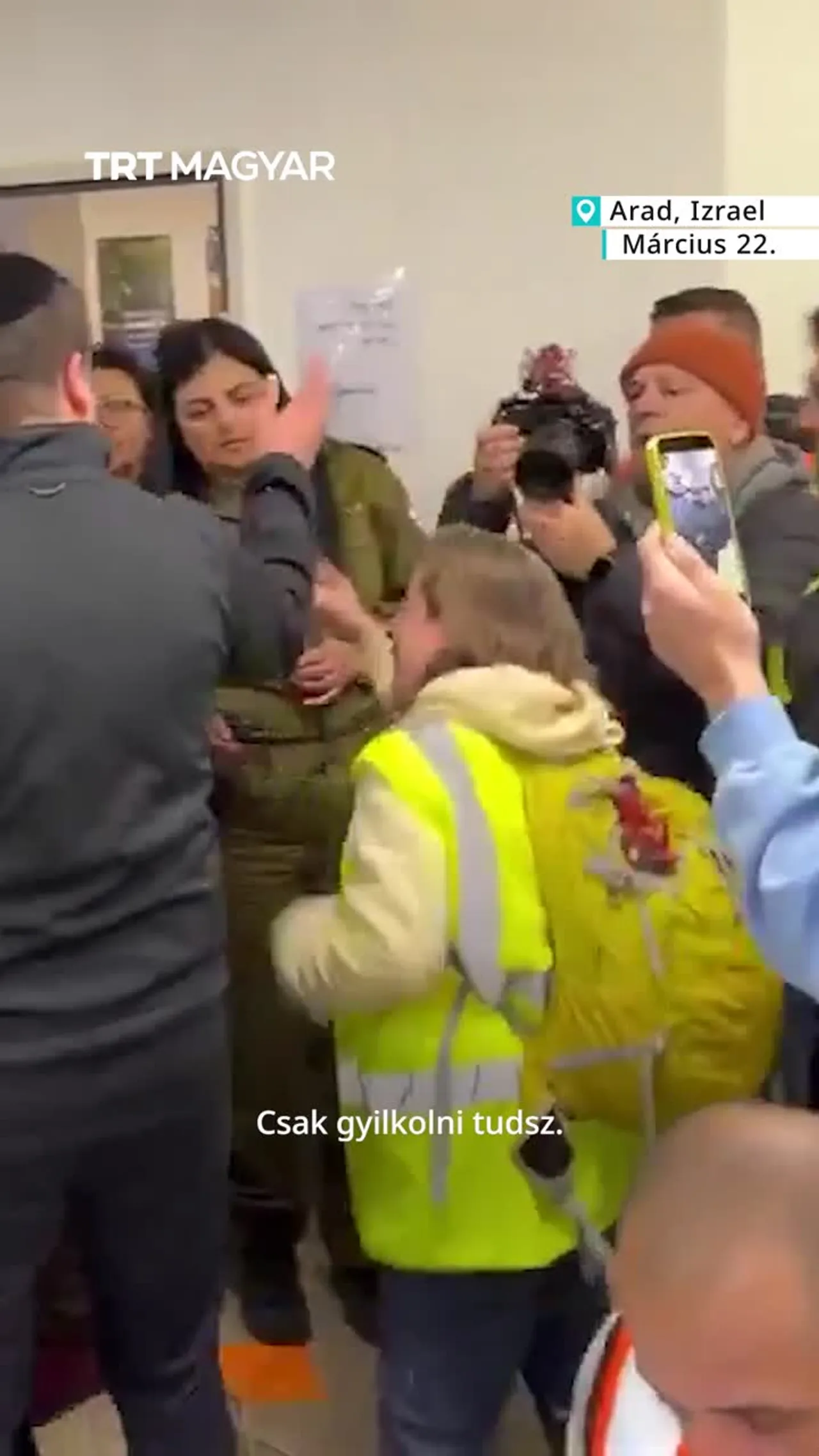 Ben Gvir ellen egy izraeli tiltakozott Aradban az iráni támadások után