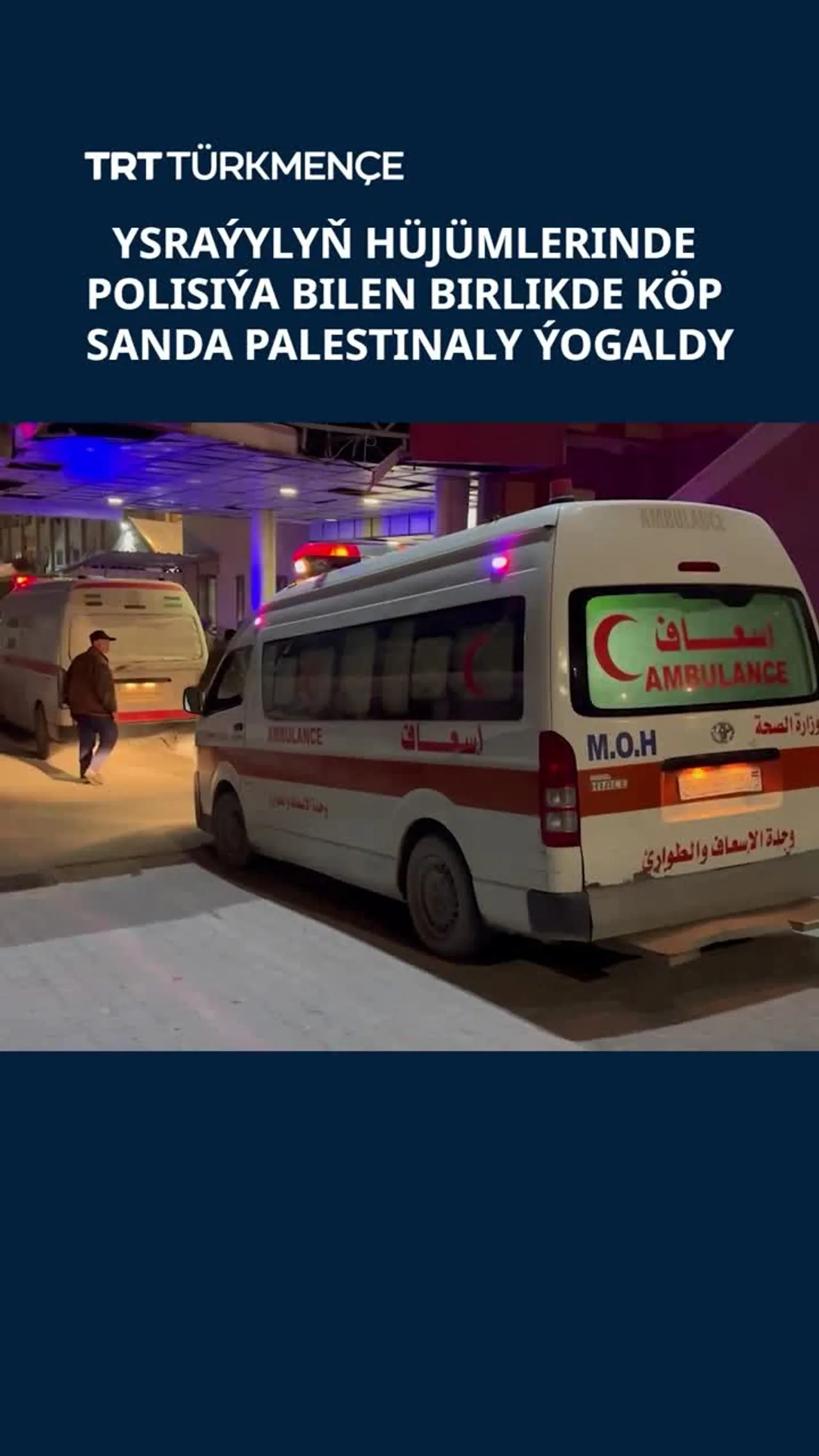 YSRAÝYLYŇ HÜJÜMLERINDE POLISIÝA BILEN BIRLIKDE KÖP SANDA PALESTINALY ÝOGALDY