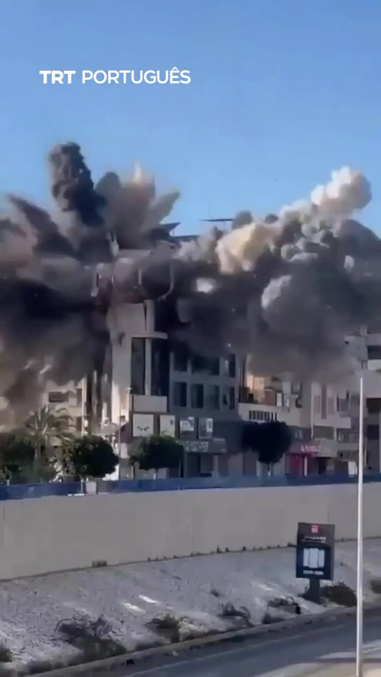 Ataque aéreo de Israel destruiu um edifício civil no sul de Beirute