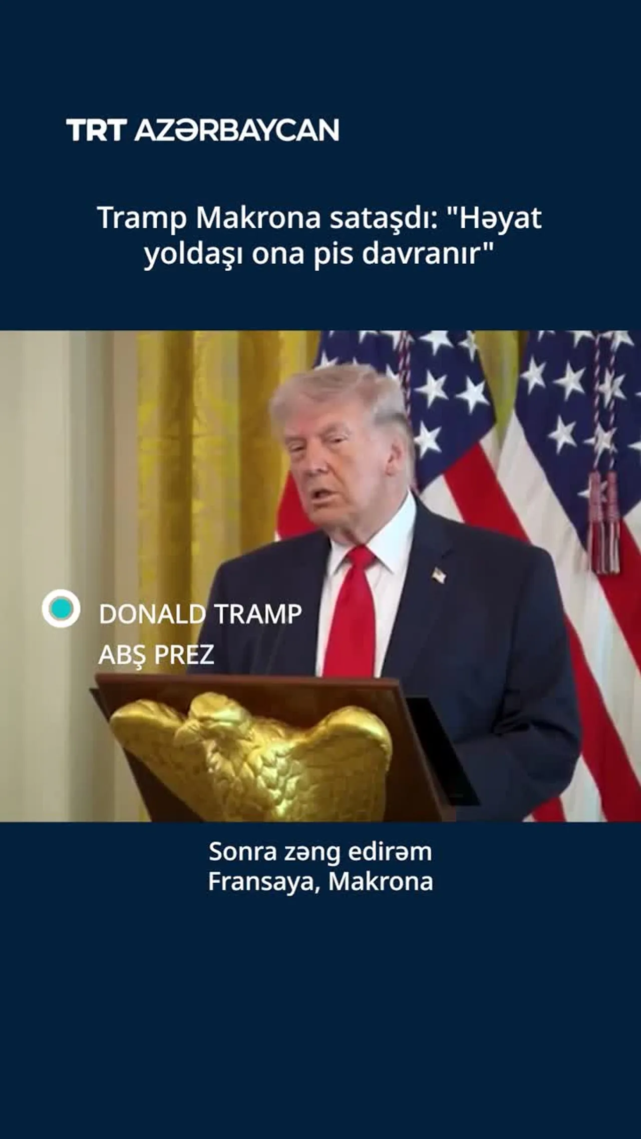 Tramp Makronu və həyat yoldaşını ələ salıb