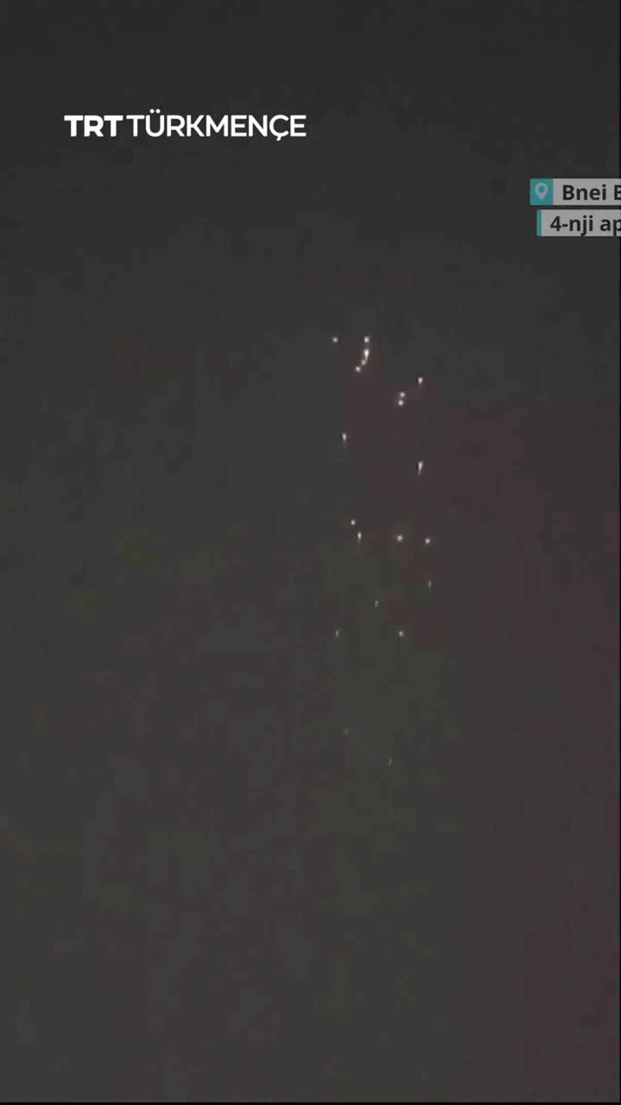 EÝRANYŇ YZLY YZYNA GURAN HÜJÜMLERINDEN SOŇ YSRAÝYLYŇ BNEI BRAK ŞÄHERINDE DARTGYNLYK EMELE GELDI