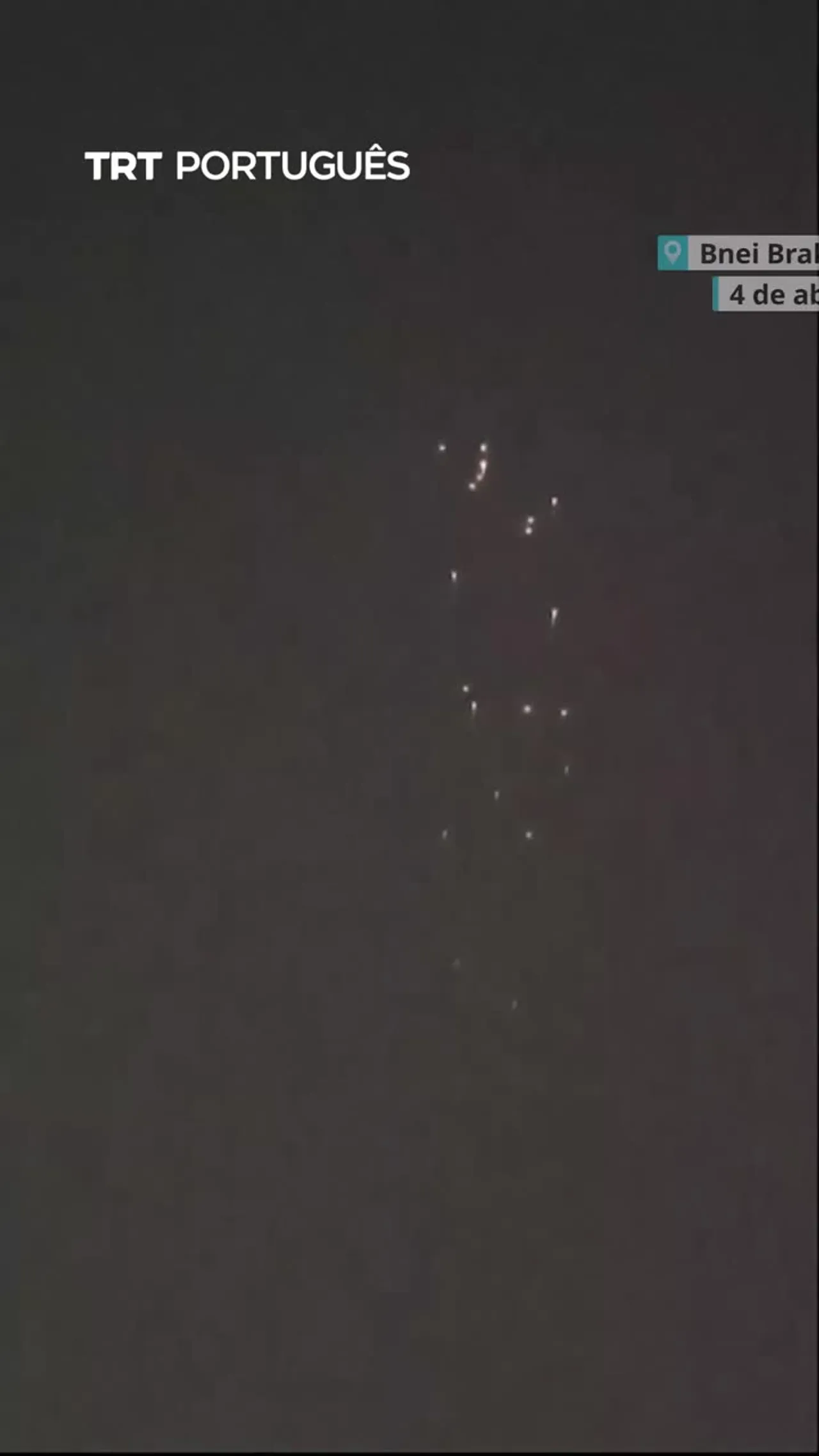 Após os ataques sucessivos do Irão, registaram-se distúrbios na cidade de Bnei Brak, em Israel