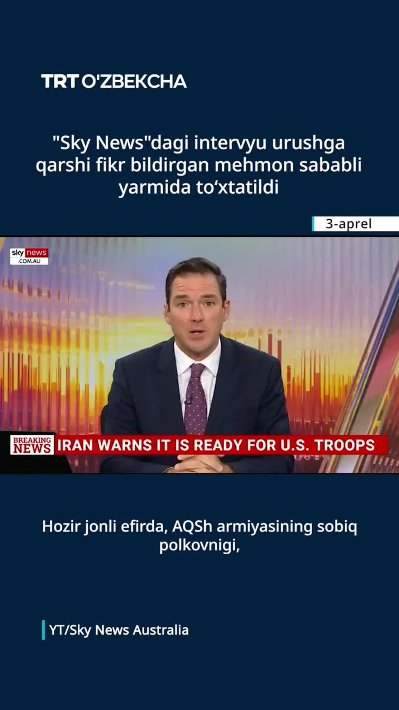Amerikalik polkovnik Tramp siyosatini tanqid qildi