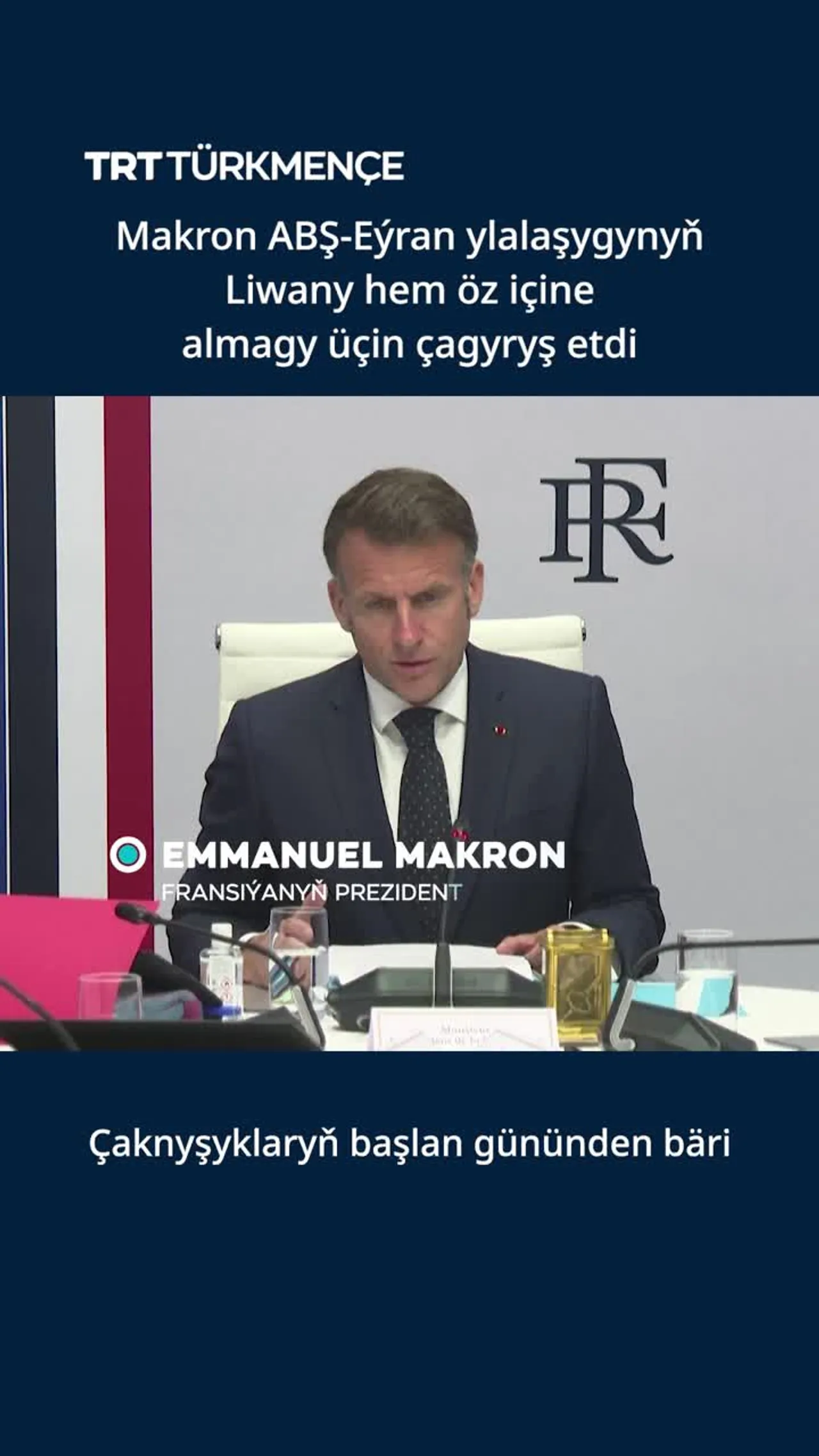 Makron ABŞ-Eýran ylalaşygynyň Liwany hem öz içine almagy üçin çagyryş etdi