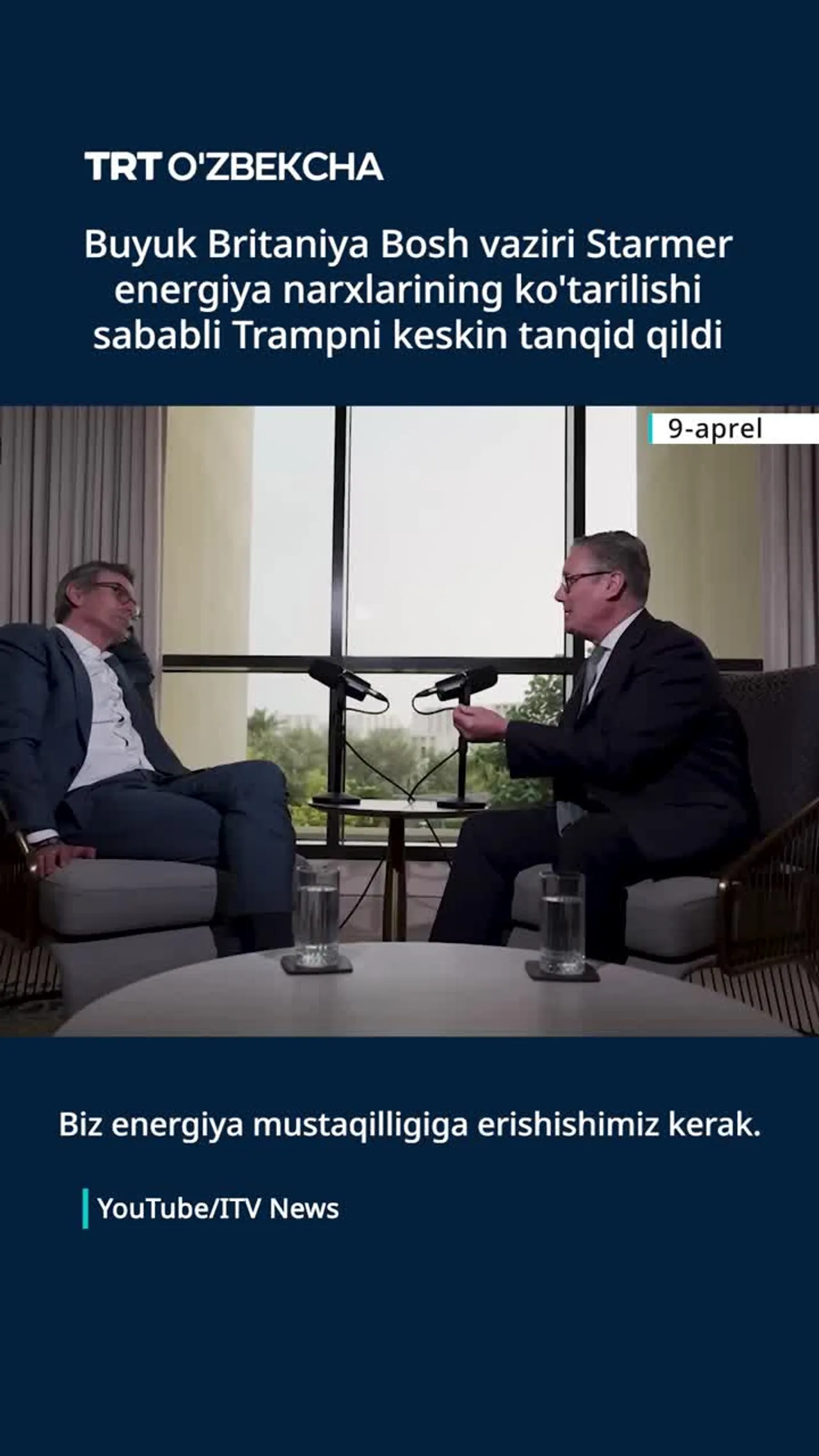 Buyuk Britaniya Bosh vaziri Trampni tanqid qildi