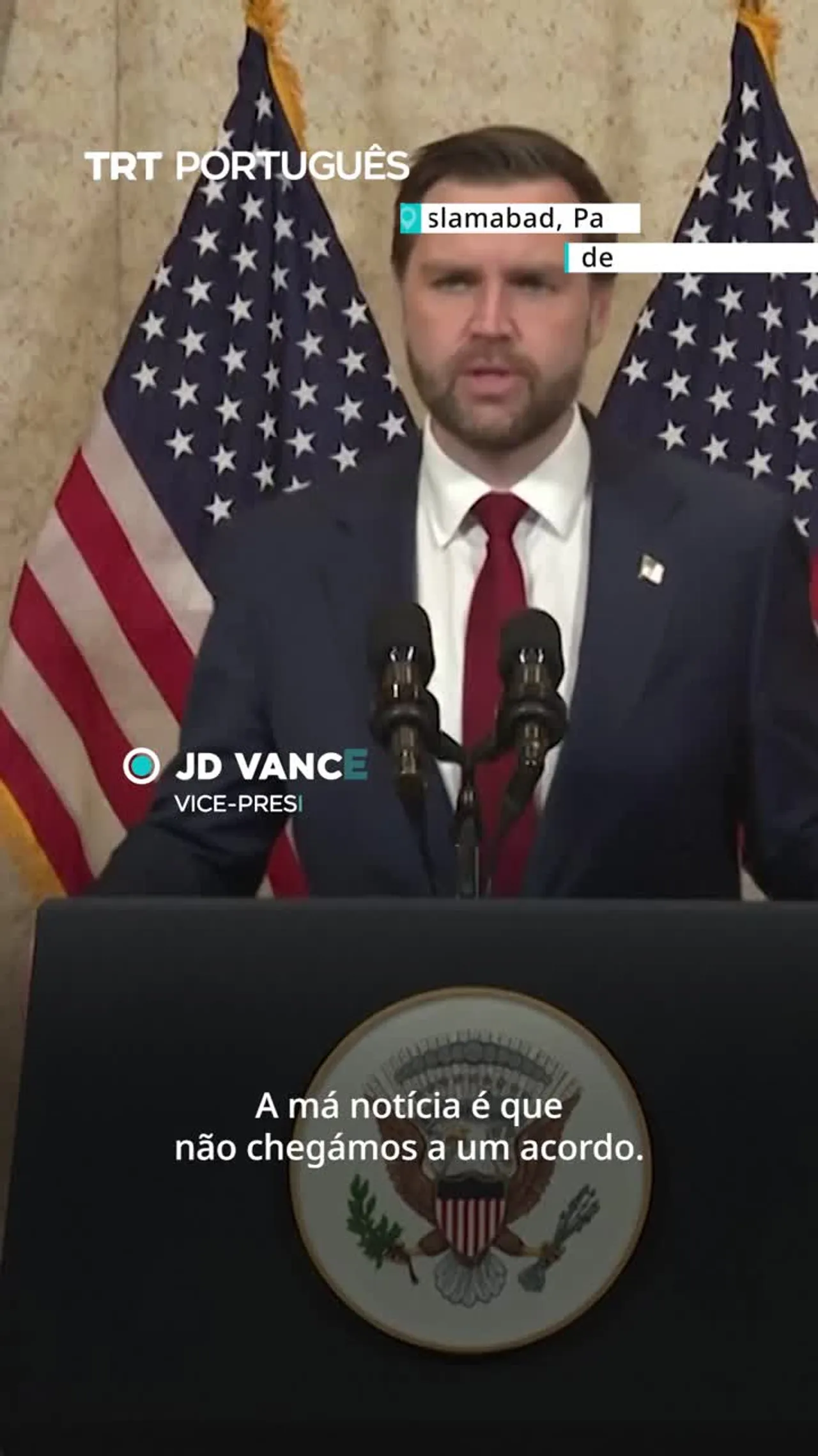 Negociações entre os EUA e o Irão em Islamabad terminaram sem que se chegasse a um acordo