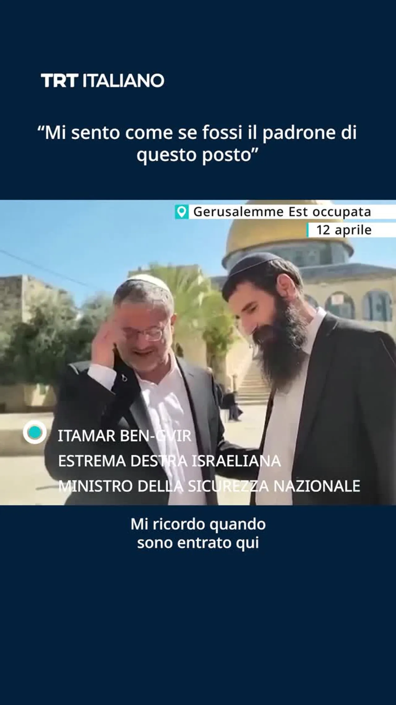 Ben-Gvir entra nel complesso della Moschea di Al-Aqsa sotto una forte guardia di polizia israeliana