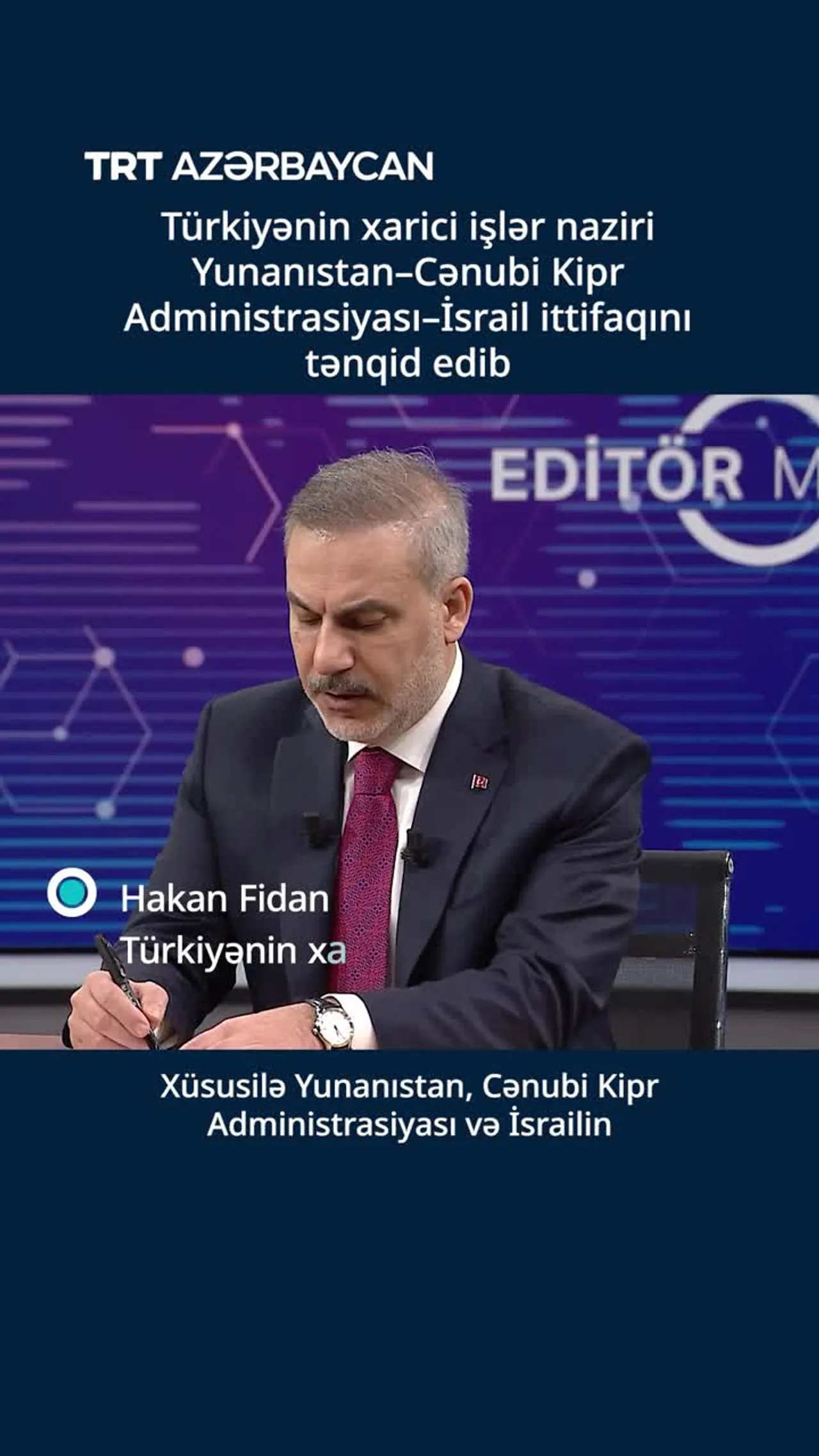 Türkiyənin xarici işlər naziri İsrailin özünə düşmən tapmadan qala bilməyəcəyini vurğuladı