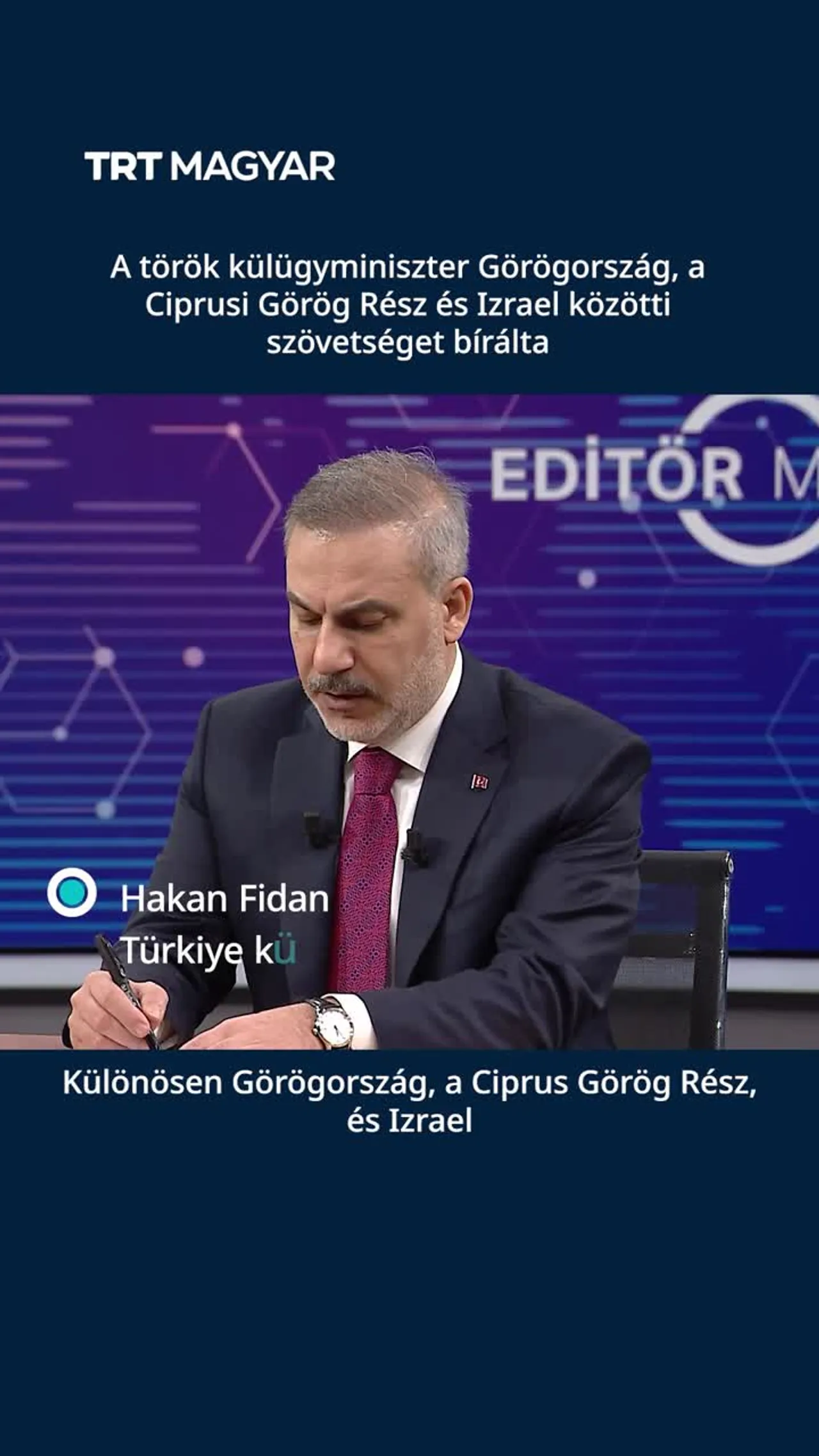 A török külügyminiszter: Izrael nem tud létezni ellenség nélkül