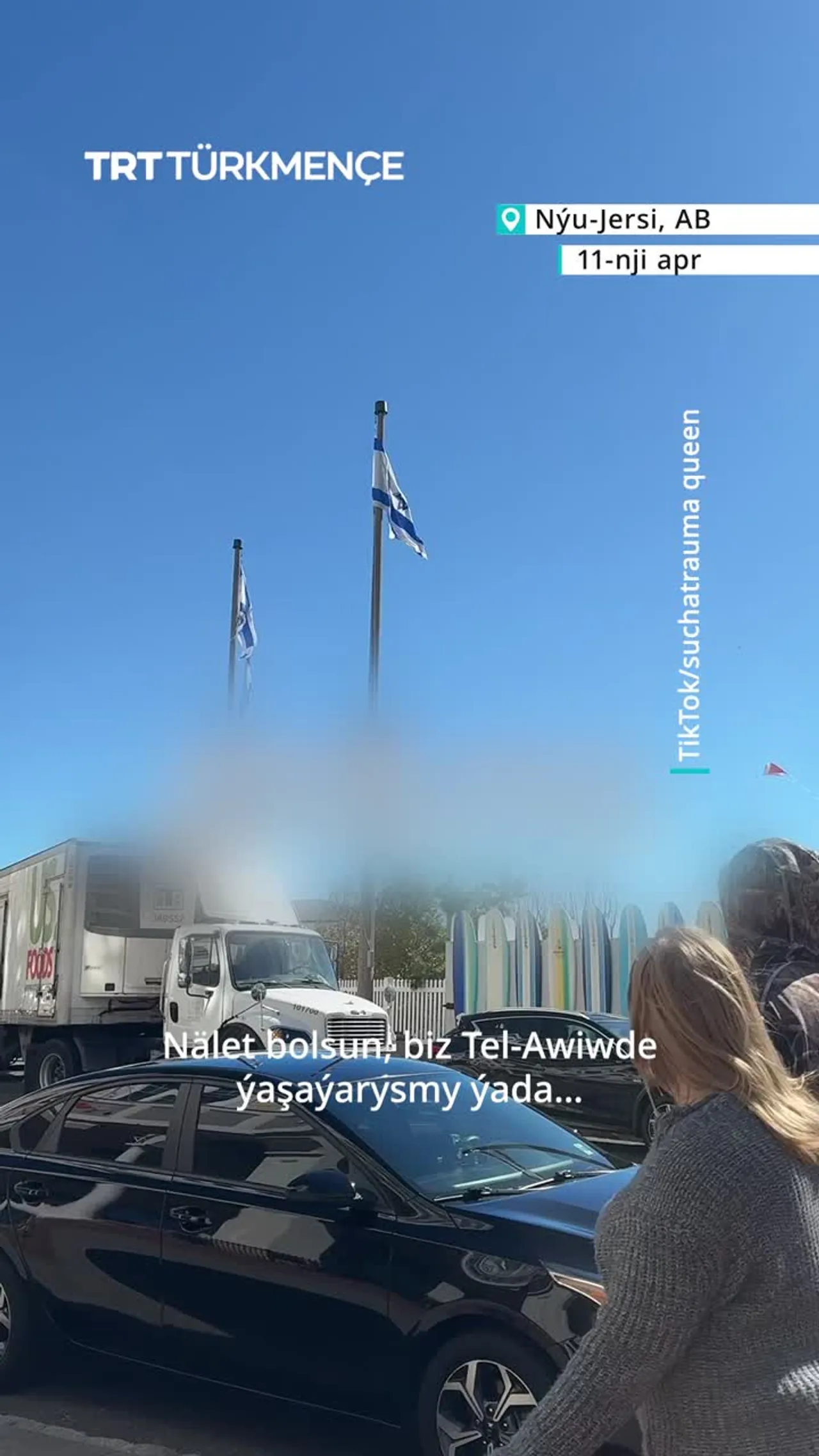 Nýu-Jersiniň ýaşaýjylary Ysraýyl baýdaklarynyň Amerikan baýdaklaryndan has köp bolmagyndan biynjalyk