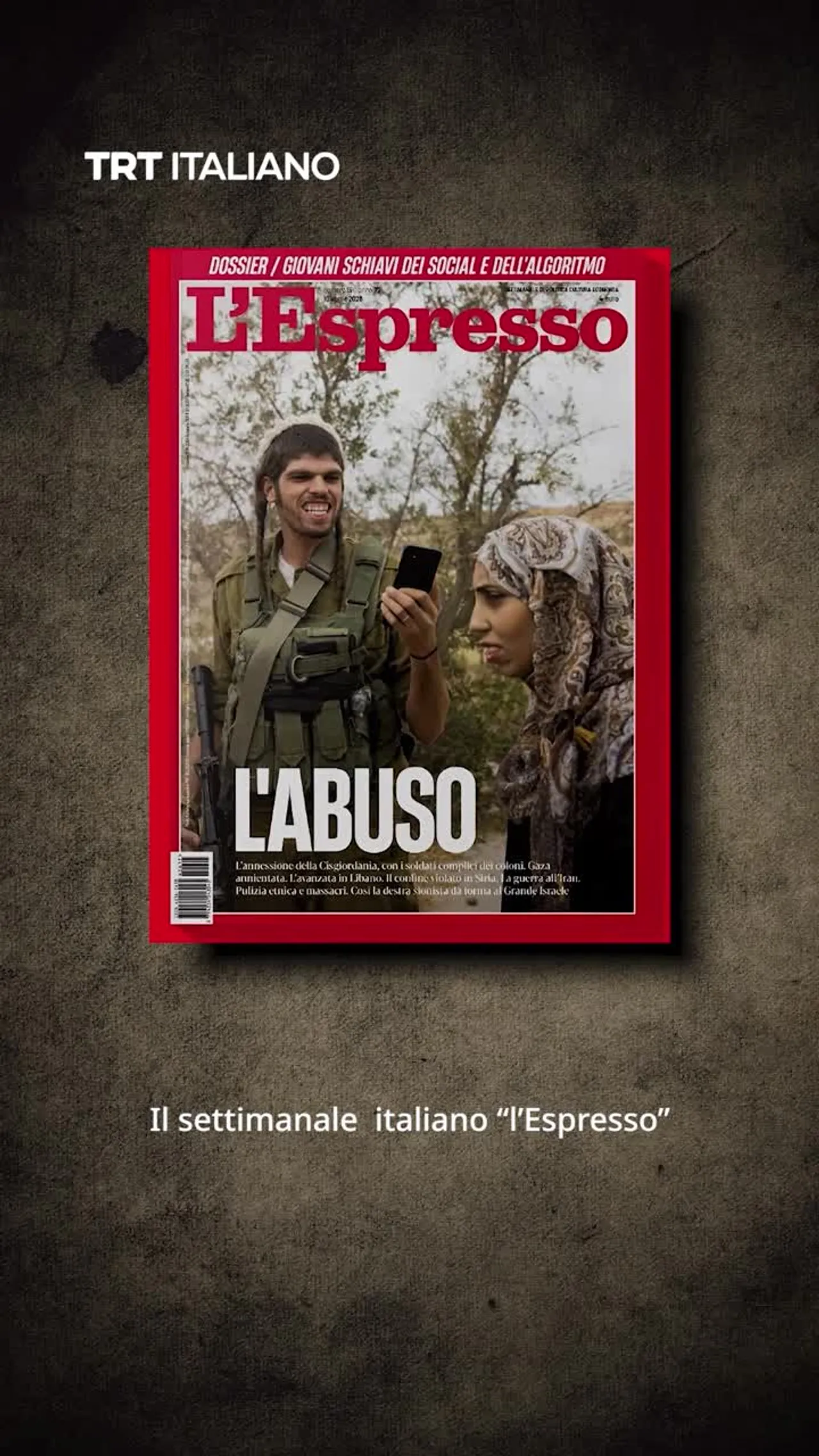 Espresso: la foto in copertina non è un falso