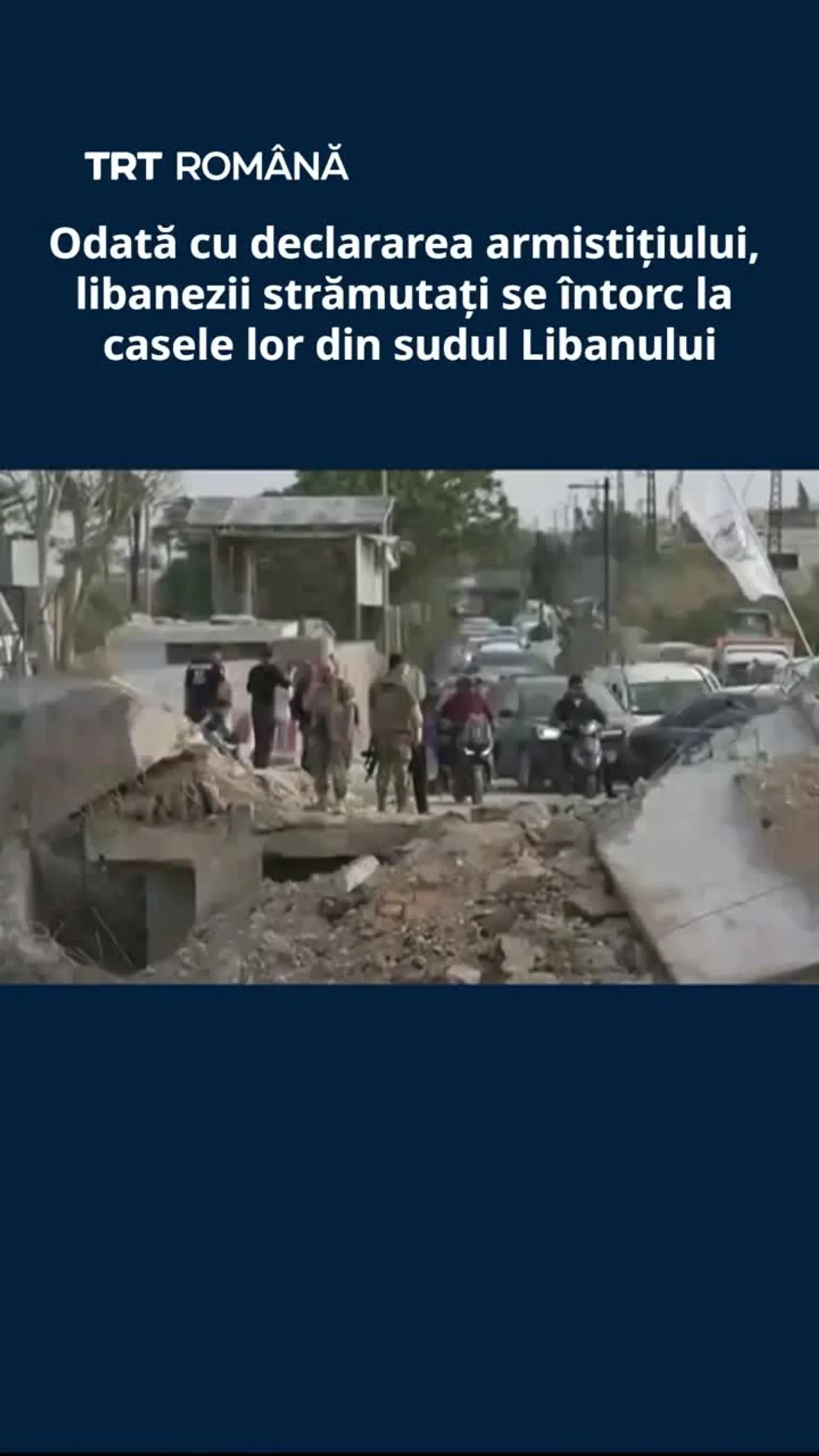 Odată cu declararea armistițiului, libanezii strămutați se întorc la casele lor din sudul Libanului