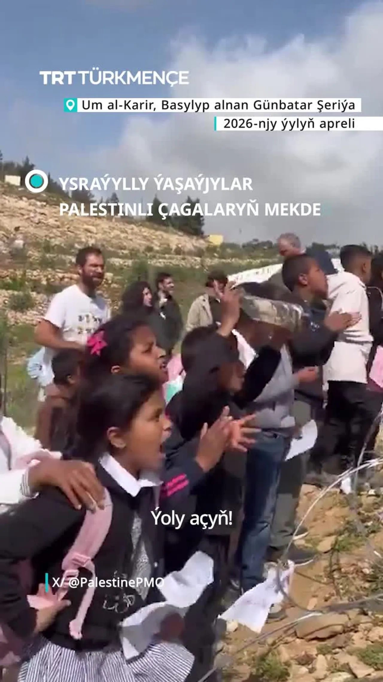 Ysraýylly ýaşaýjylar palestinli çagalaryň mekdebe gitmegine rugsat bermedi