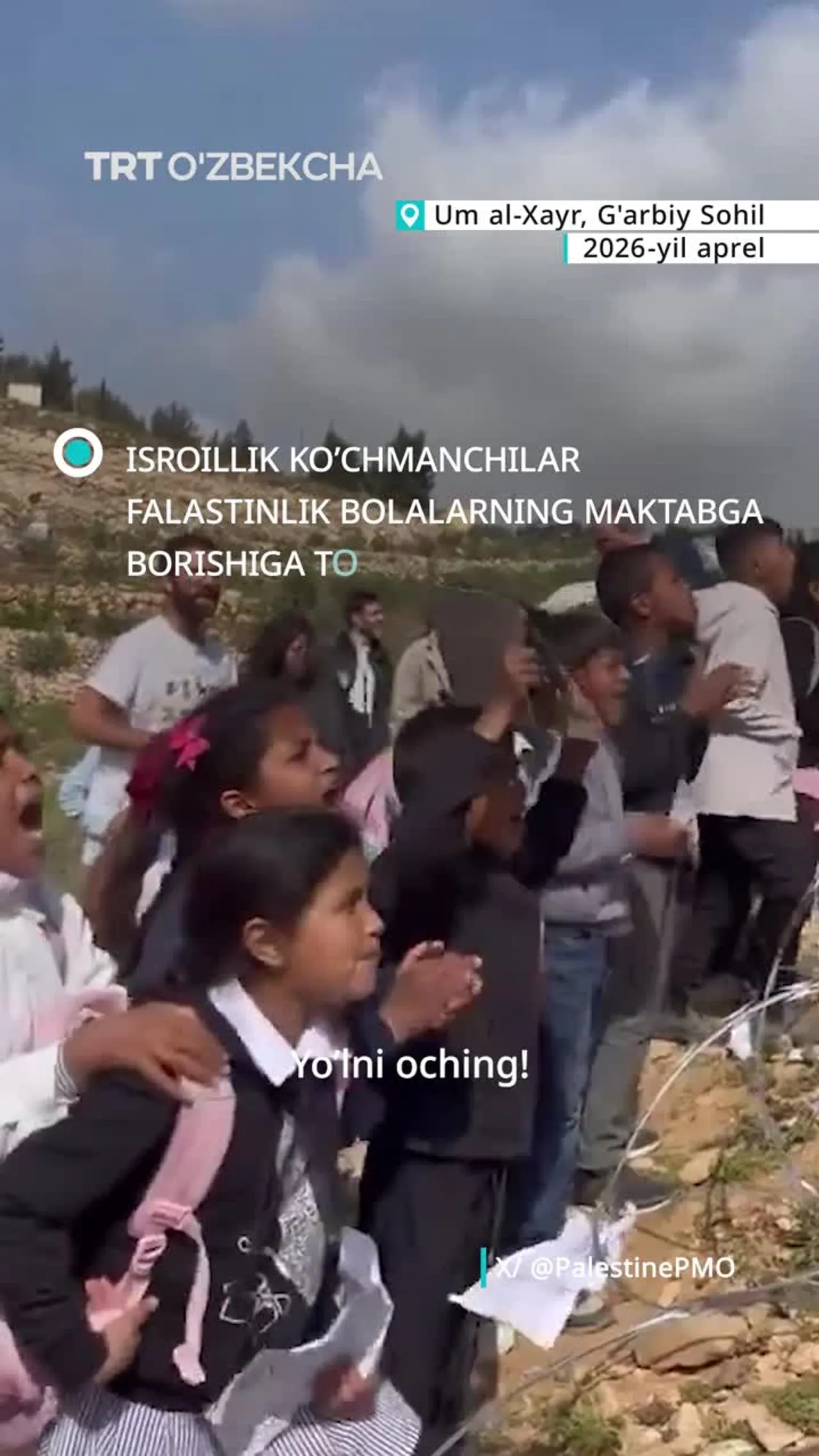 Falastinlik bolalarning maktabga borishiga to'sqinlik qilindi