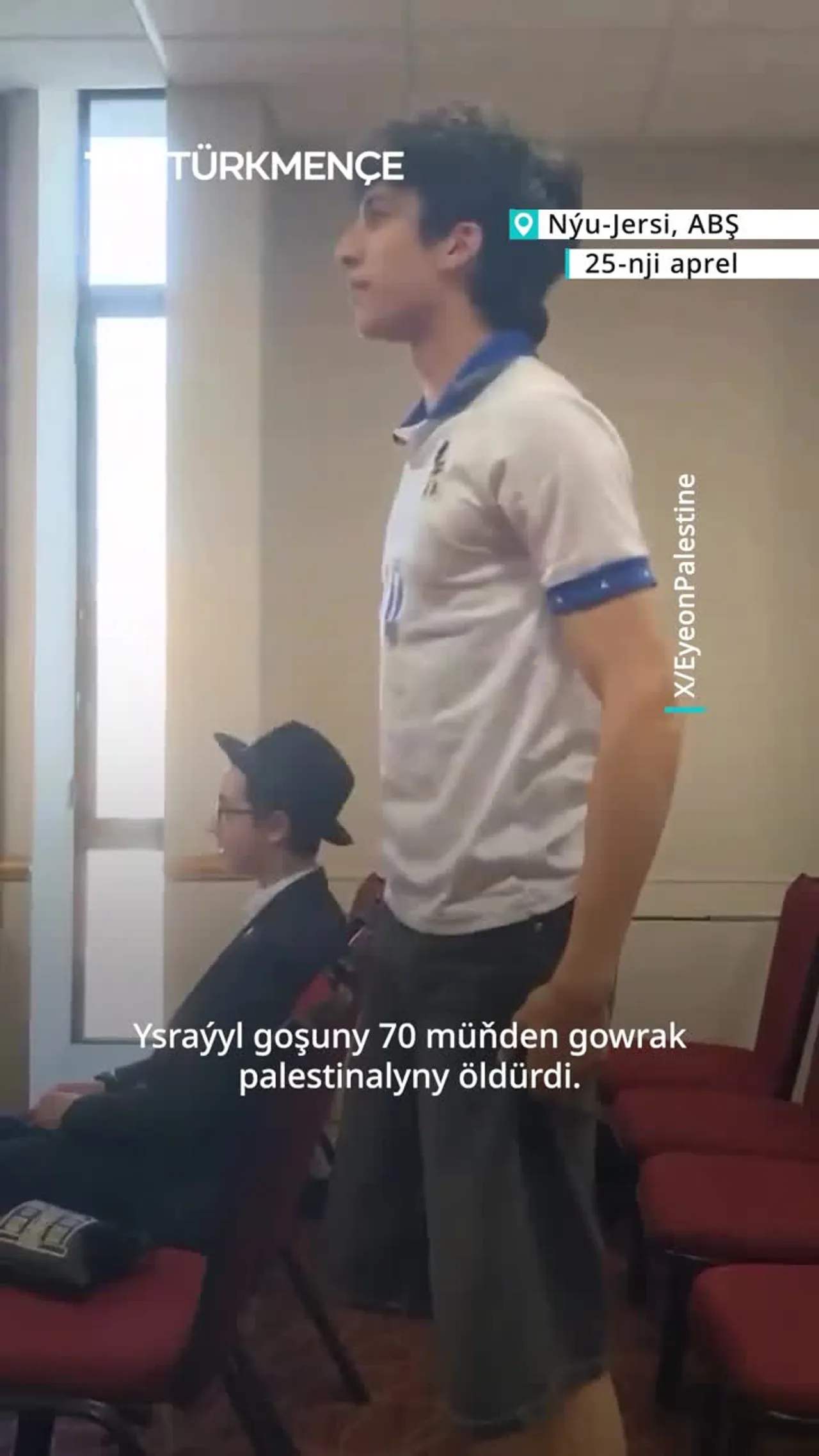 Uniwersitet talyby ysraýylly esgeriň çykyş etmäge çagyrylan çäräni böldi