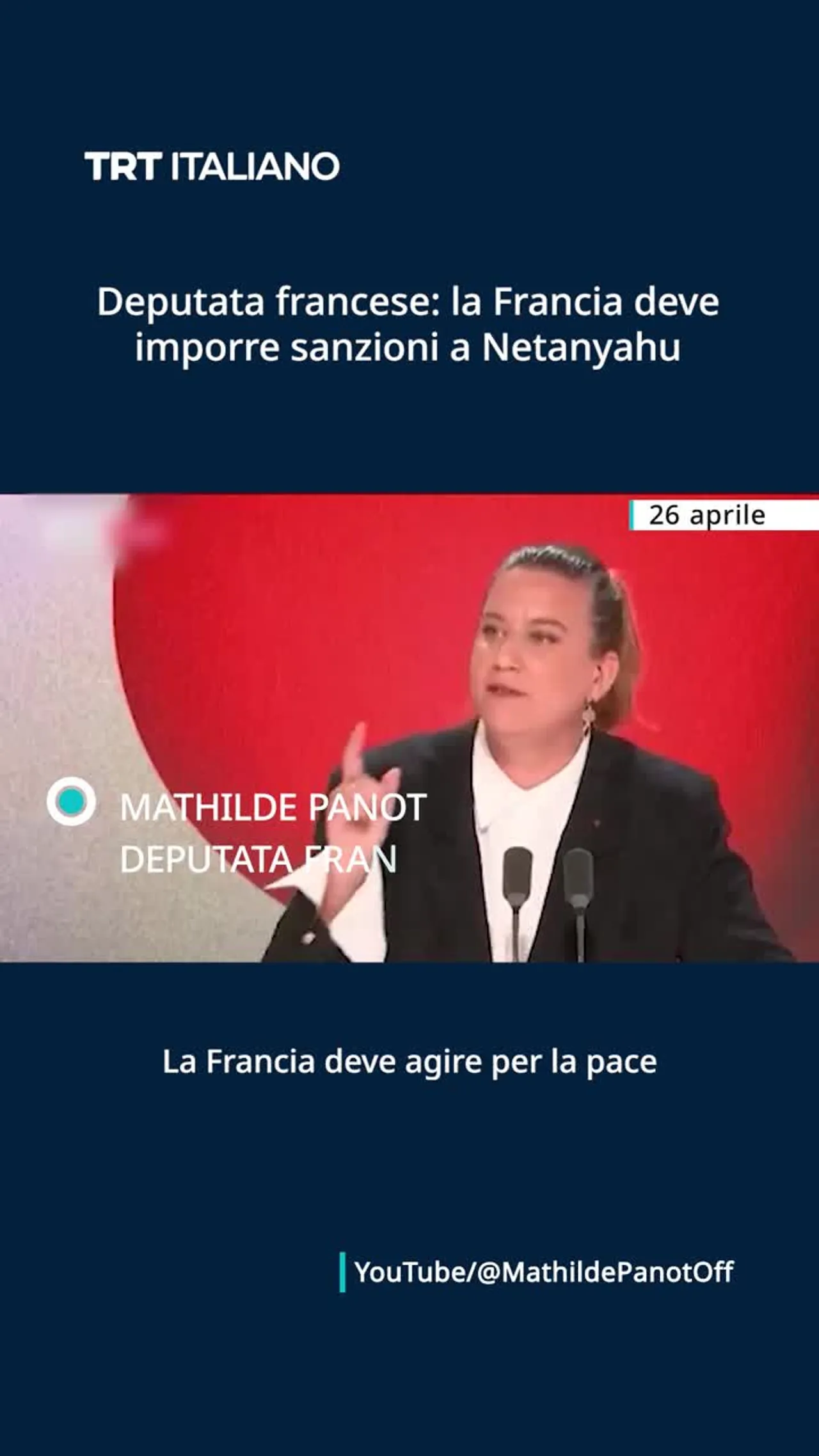 Deputato francese: la Francia deve agire per la pace e applicare sanzioni a Netanyahu