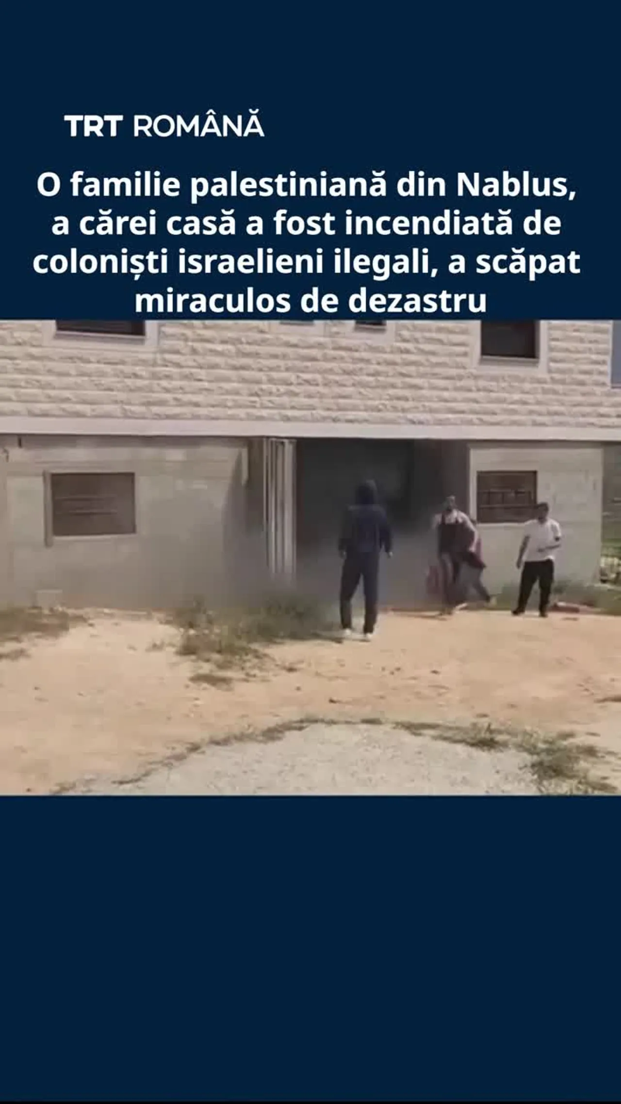 O familie palestiniană din Nablus a scăpat miraculos de dezastru
