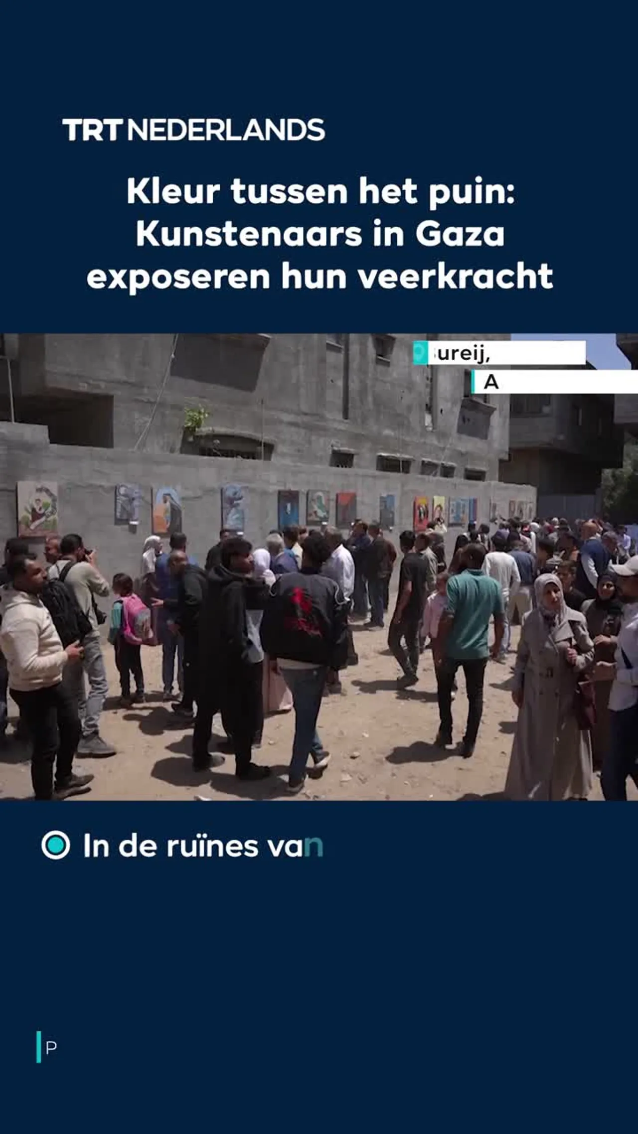 Kleur tussen het puin: Kunstenaars in Gaza exposeren hun veerkracht