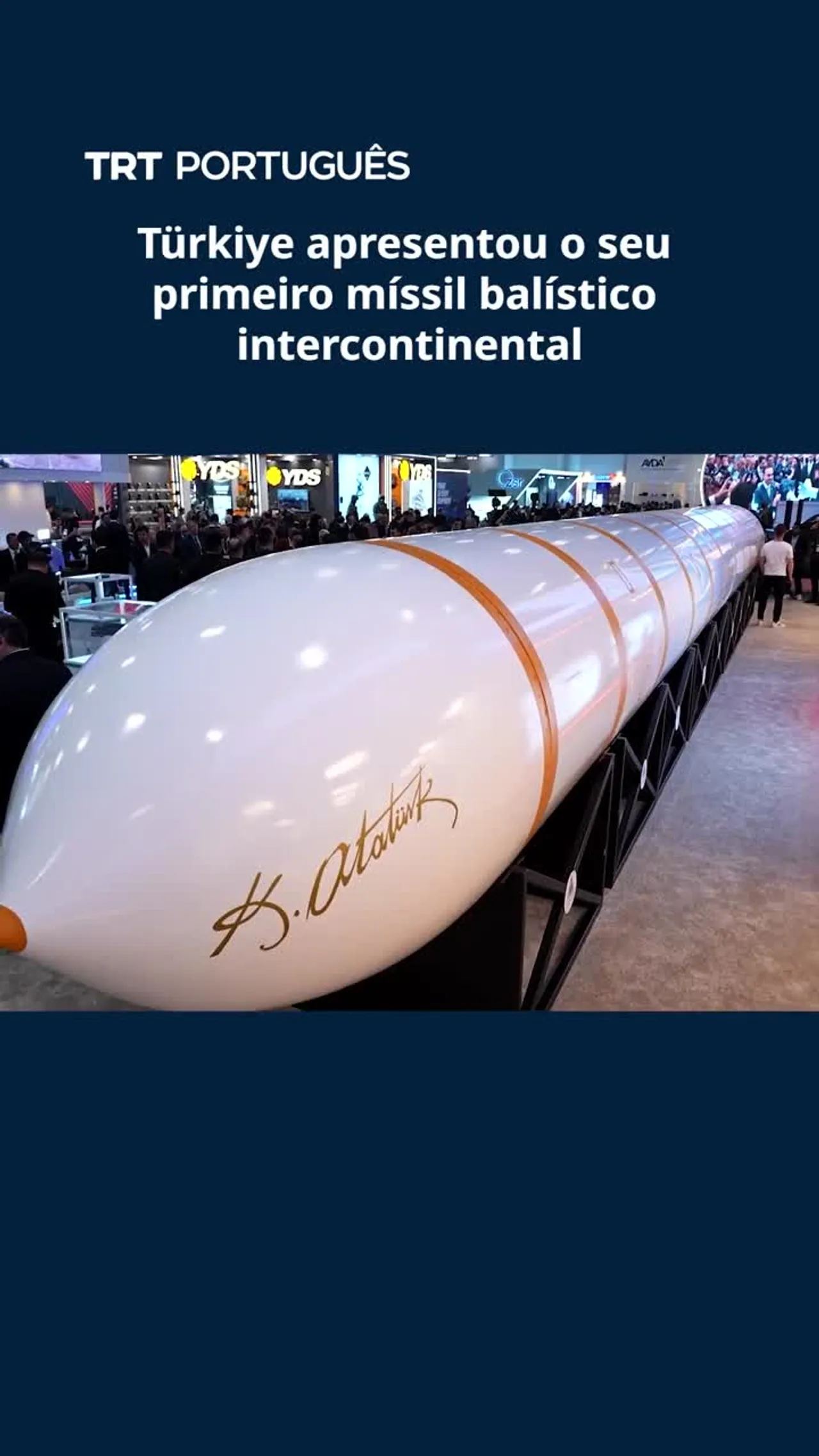 Türkiye apresentou o seu primeiro míssil balístico intercontinental