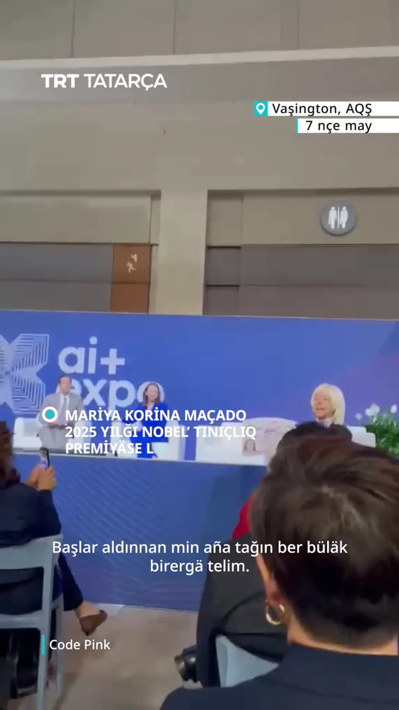 Aktivistlar Nobel’ Tınıçlıq premiyäse laureatınıñ çığışına protest belderdelär