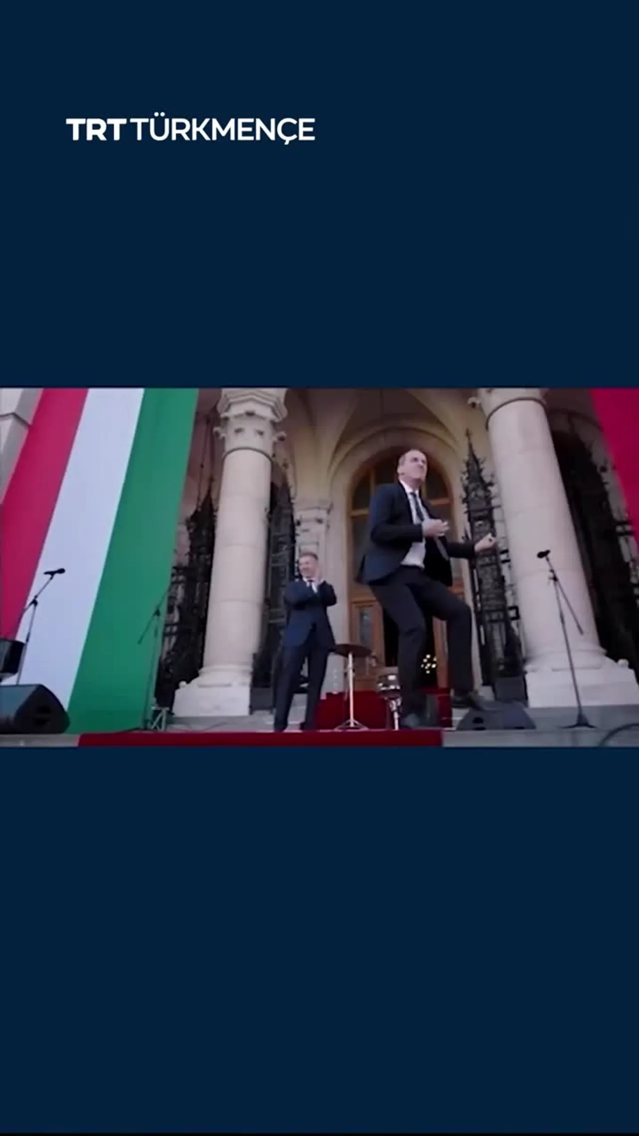 Peter Madýaryň wezipä girişmeginden soň, wengriýaly syýasatçy meşhur tansyny gaýtalady