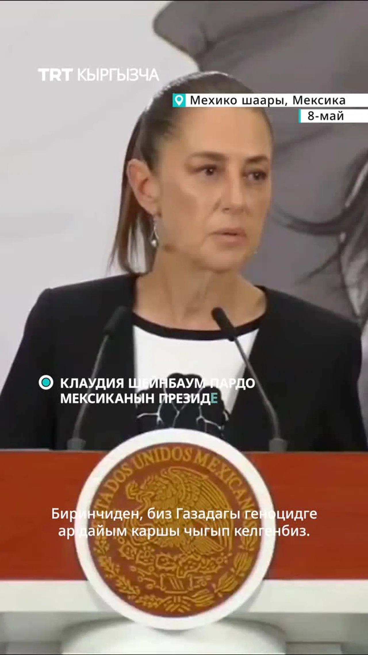 МЕКСИКАНЫН ПРЕЗИДЕНТИ ПАЛЕСТИНАНЫ ТААНУУ ҮЧҮН КОЛДОО КӨРСӨТҮЛҮШҮ КЕРЕКТИГИН АЙТТЫ