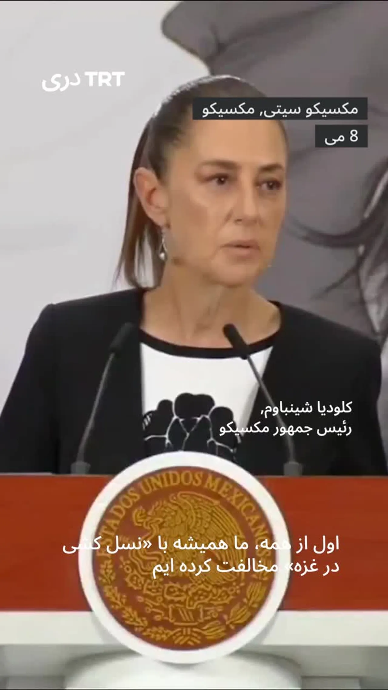 رئیس جمهور مکسیکو می گوید که دولت فلسطین باید به رسمیت شناخته شود