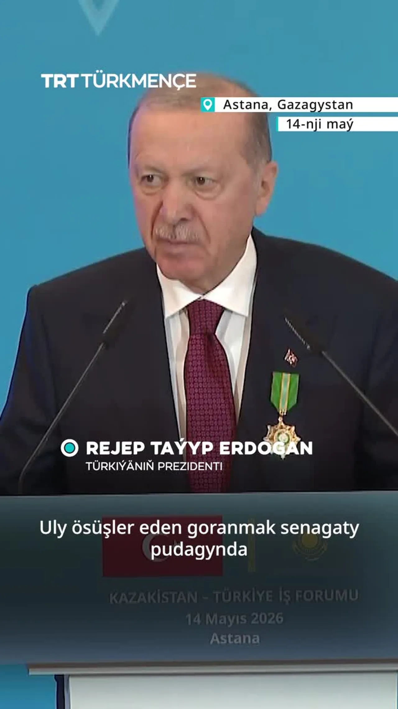 Prezident Erdogan Türkiýe-Gazagystan gatnaşyklaryna kanagatlanma bildirdi