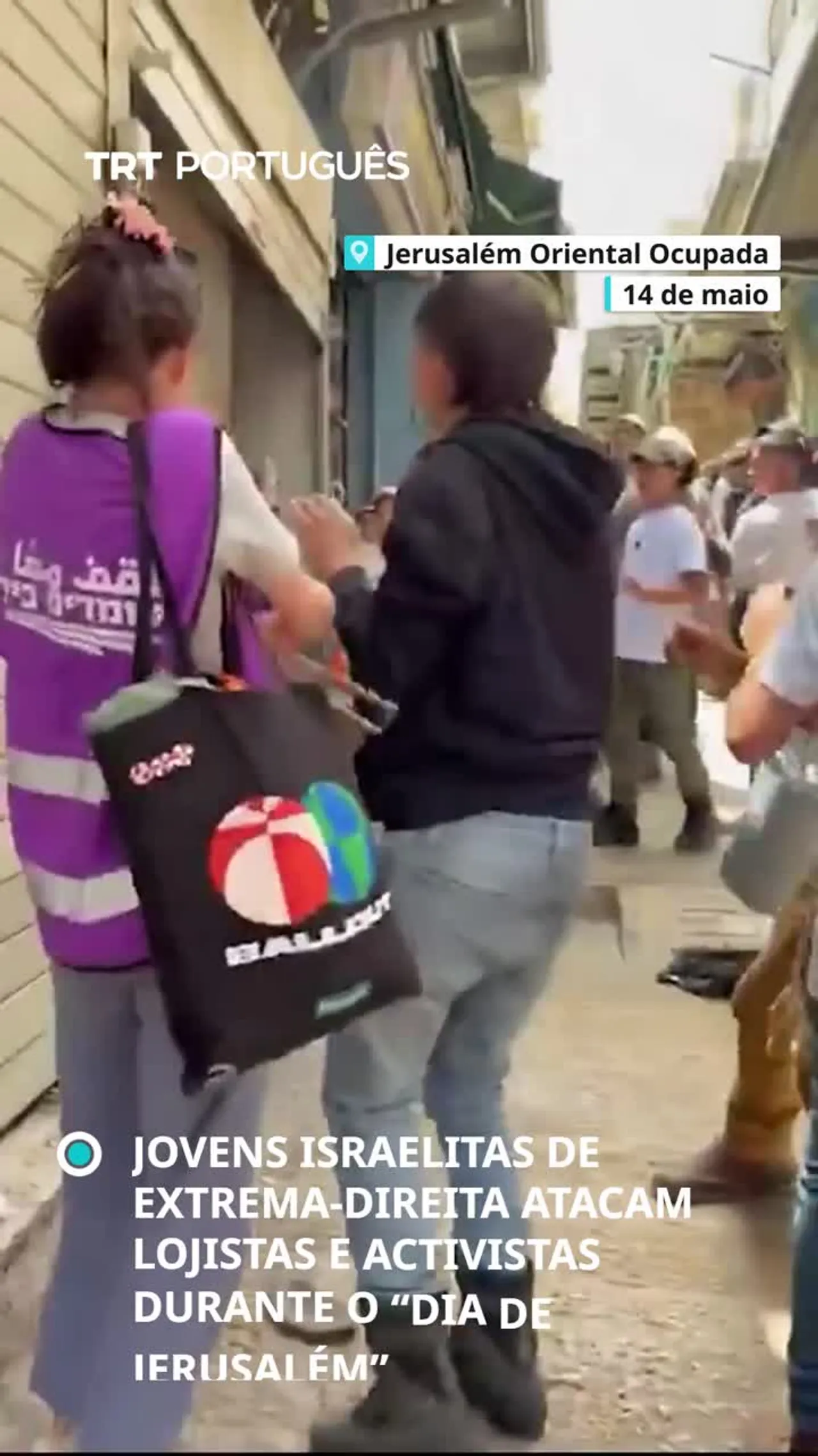 Jovens israelitas de extrema-direita atacam lojistas e activistas durante o “Dia de Jerusalém”