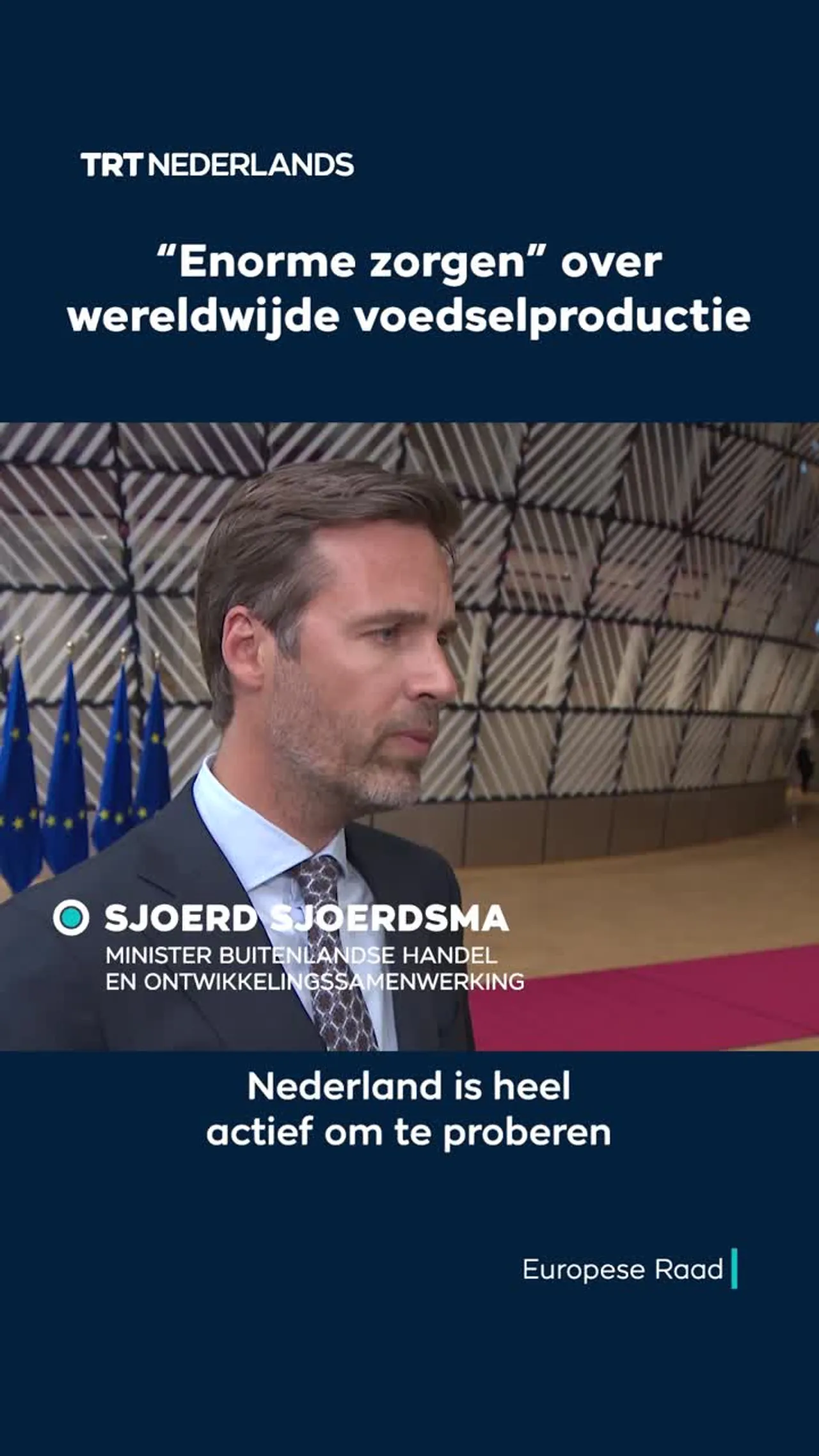 Minister Sjoerdsma bezorgd over wereldwijde voedselproductie, wijst op kansen voor nieuwe allianties