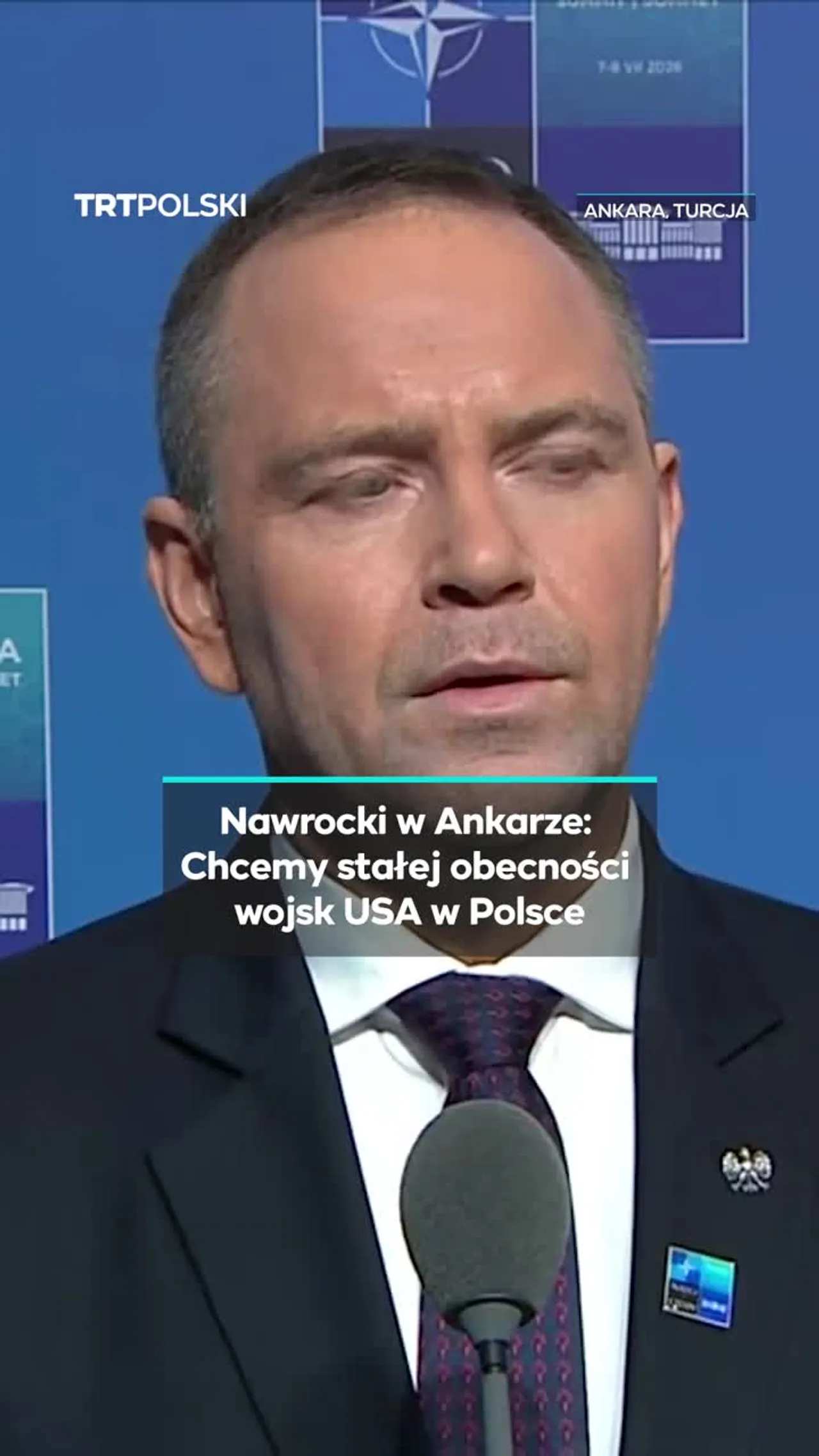 Nawrocki w Ankarze: Chcemy stałej obecności wojsk USA w Polsce