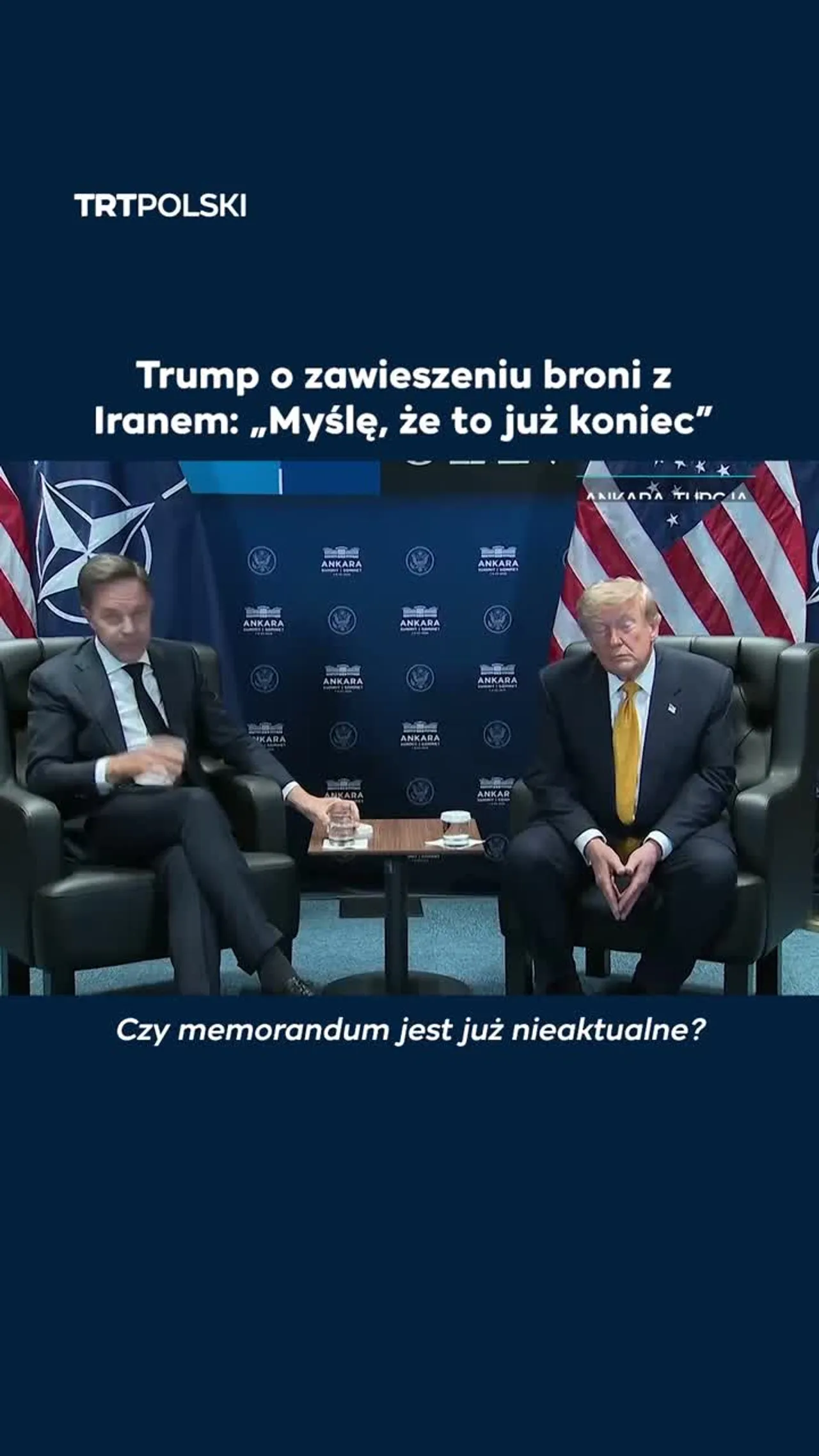 Trump o zawieszeniu broni z Iranem: „Myślę, że to już koniec”