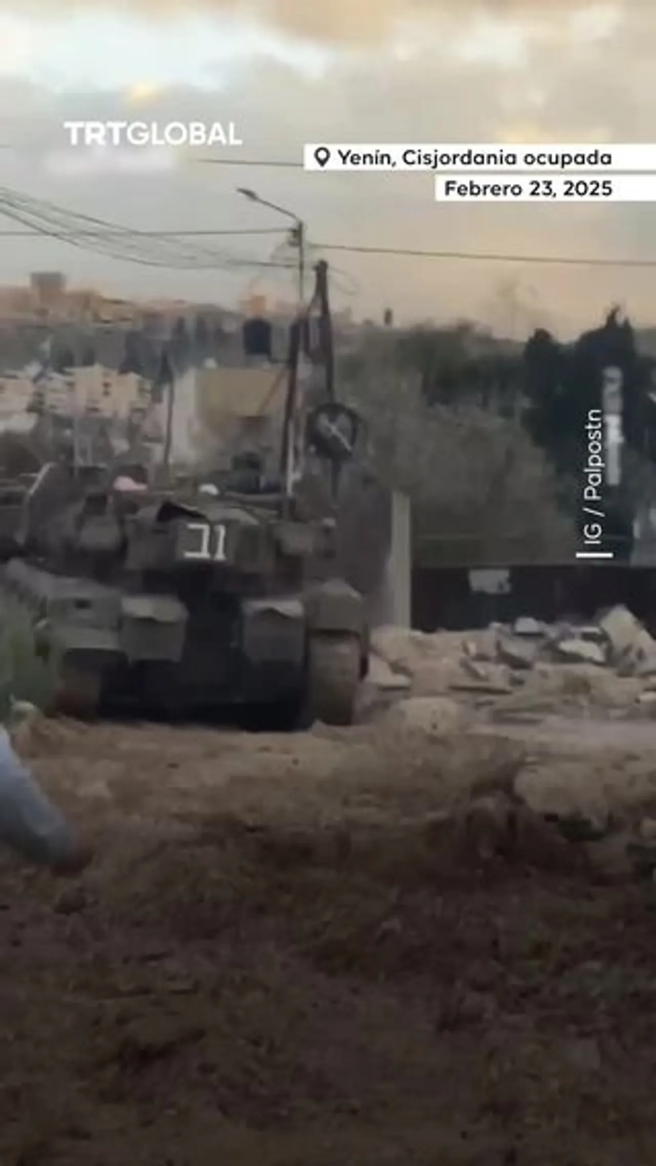 Tanques israelíes en Cisjordania ocupada por primera vez desde 2002