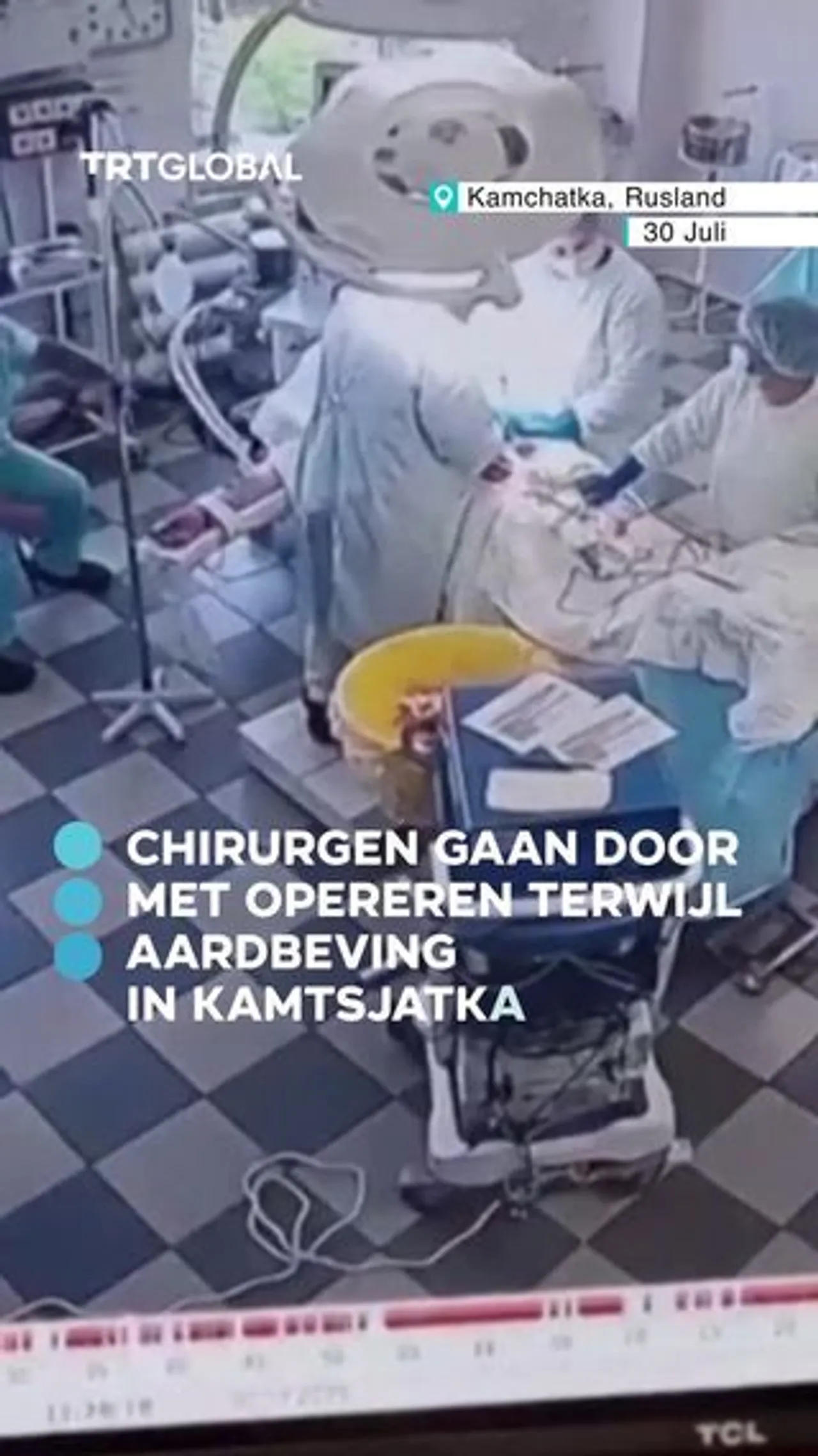 Chirurgen gaan door met opereren terwijl aardbeving met kracht van 8,8 ziekenhuis doet schudden